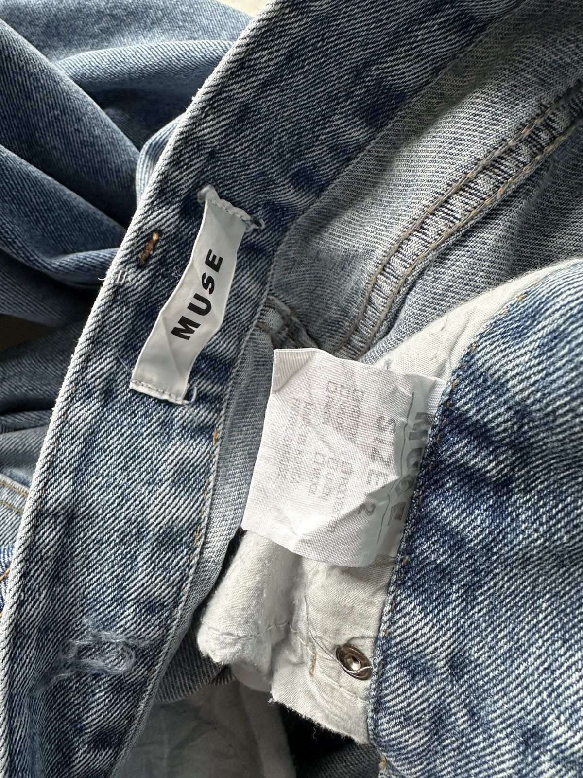 Designer × If Six Was Nine MUSE Ripped Washed Wide Denim Pants Size US 32 / EU 48 - 8 Thumbnail
