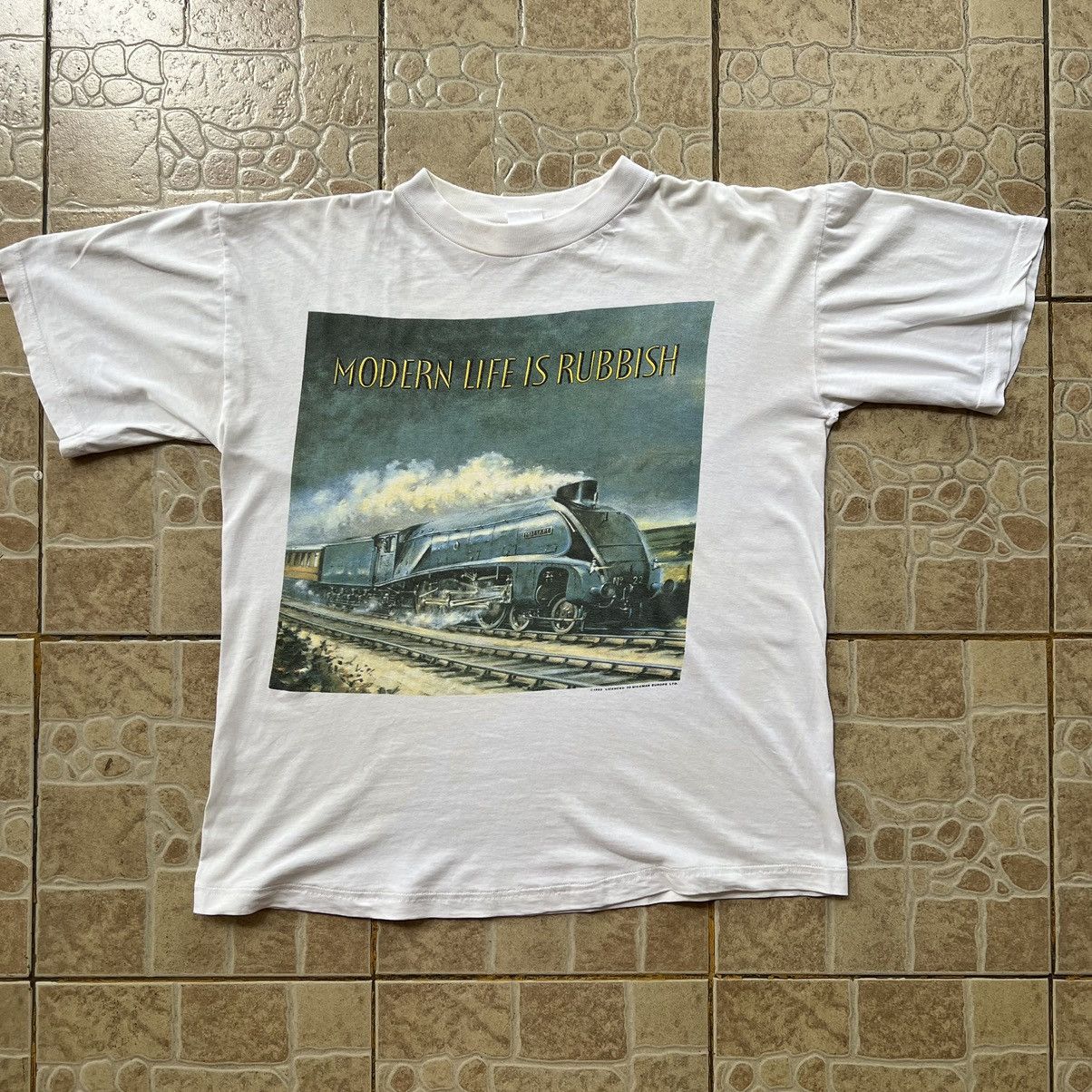 Band Tees × Vintage 1993 Blur Modern Life Is Rubbish Euro Tour Tee Shirt Oasis Size US L / EU 52-54 / 3 - 3 Thumbnail