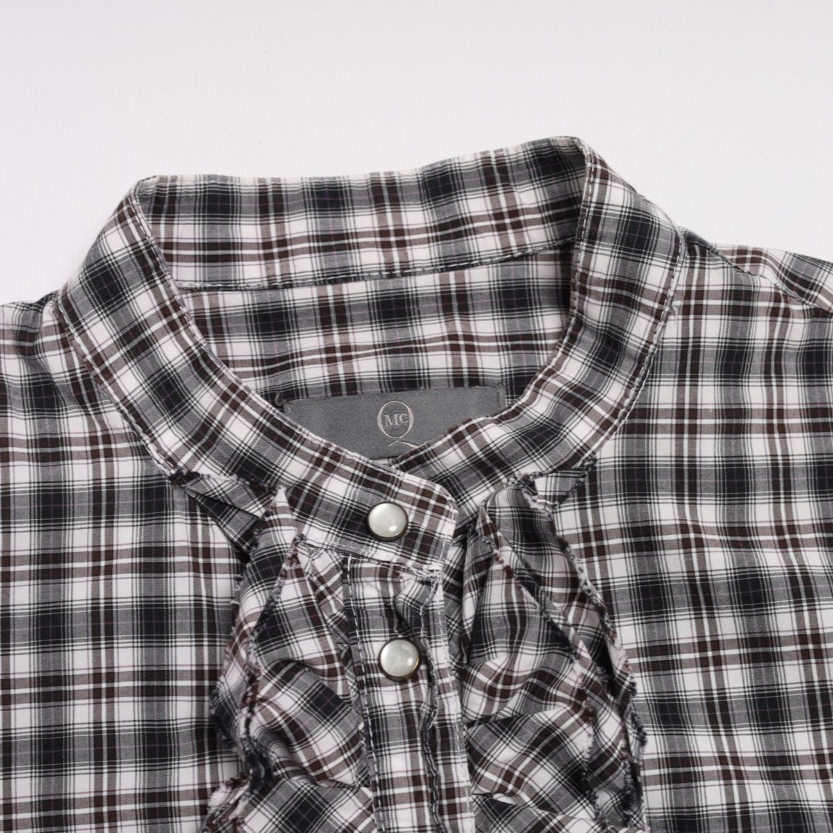 Alexander McQueen Alexander McQueen MCQ Plaid Check Shirt Grey Cotton Size M / US 6-8 / IT 42-44 - 7 Thumbnail