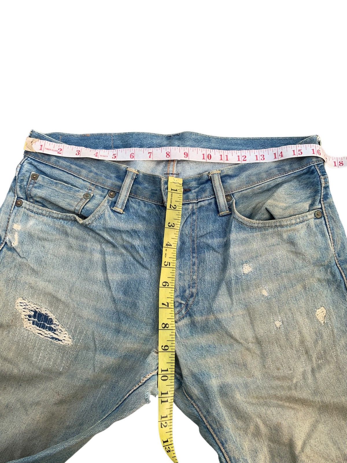 Levi's LEVI'S 511 SELVEDGE FADED & RUSTY DISTRESSED DENIM Size US 33 - 16 Thumbnail