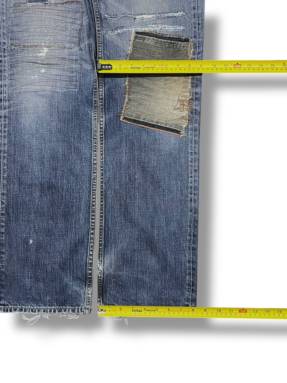 Levi's Vintage Levi’s 502 Denim Patches - Faded, Distressed Jeans Size US 35 - 18 Thumbnail