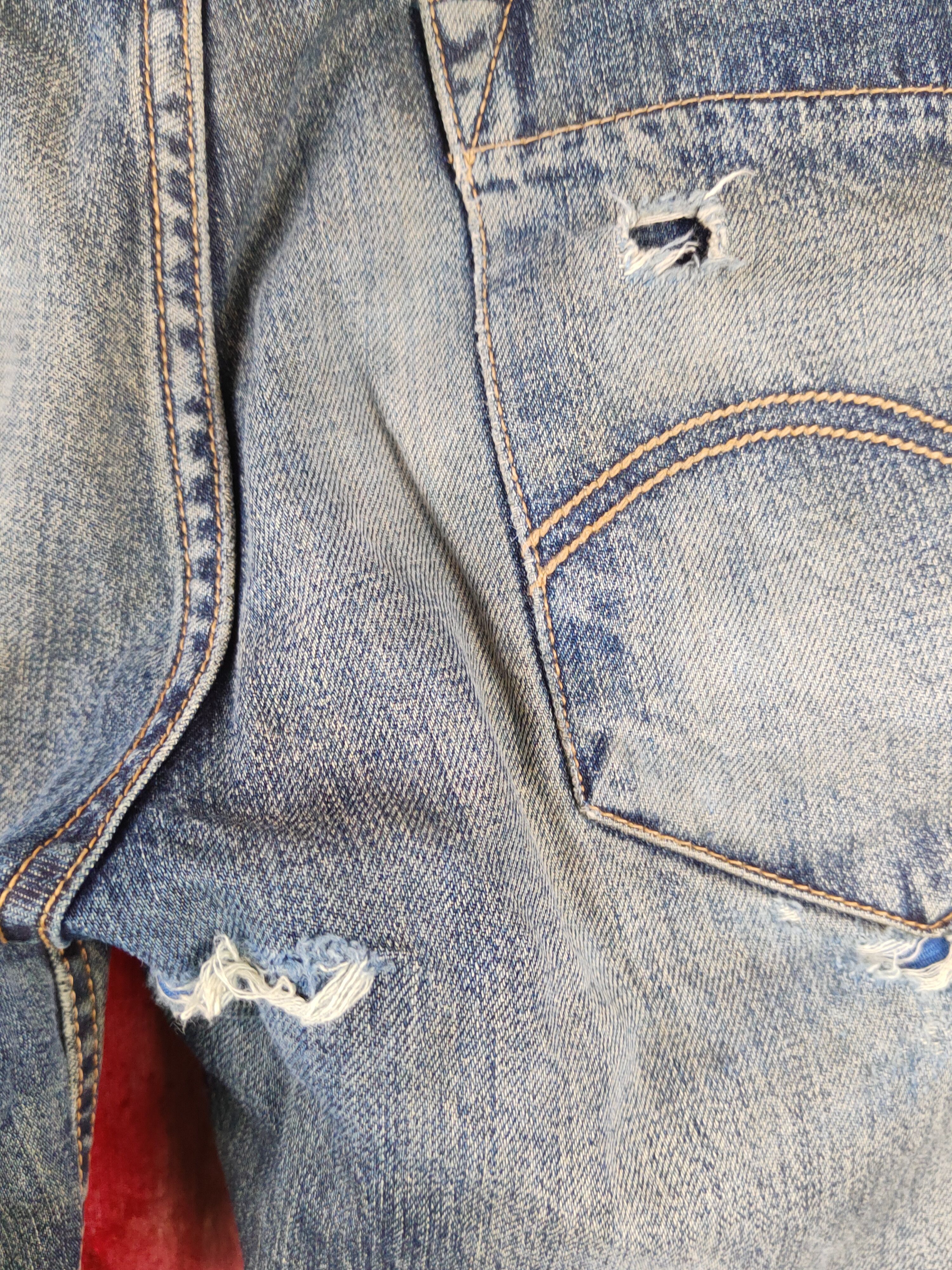 Japanese Brand Tykes Dark Blue Faded Distressed Ripped Jeans #S2141 Size US 32 / EU 48 - 12 Thumbnail