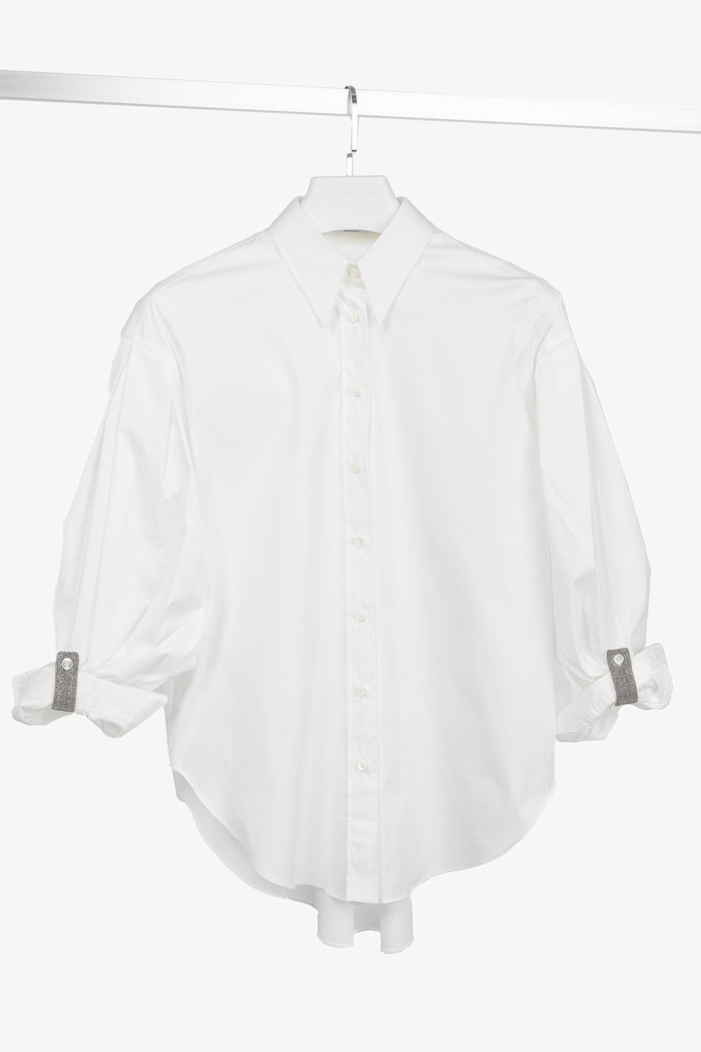 Brunello Cucinelli Brunello Cucinelli SS21 Cotton Monili-Tab Buttoned Shirt Size XS / US 0-2 / IT 36-38 - 1 Thumbnail