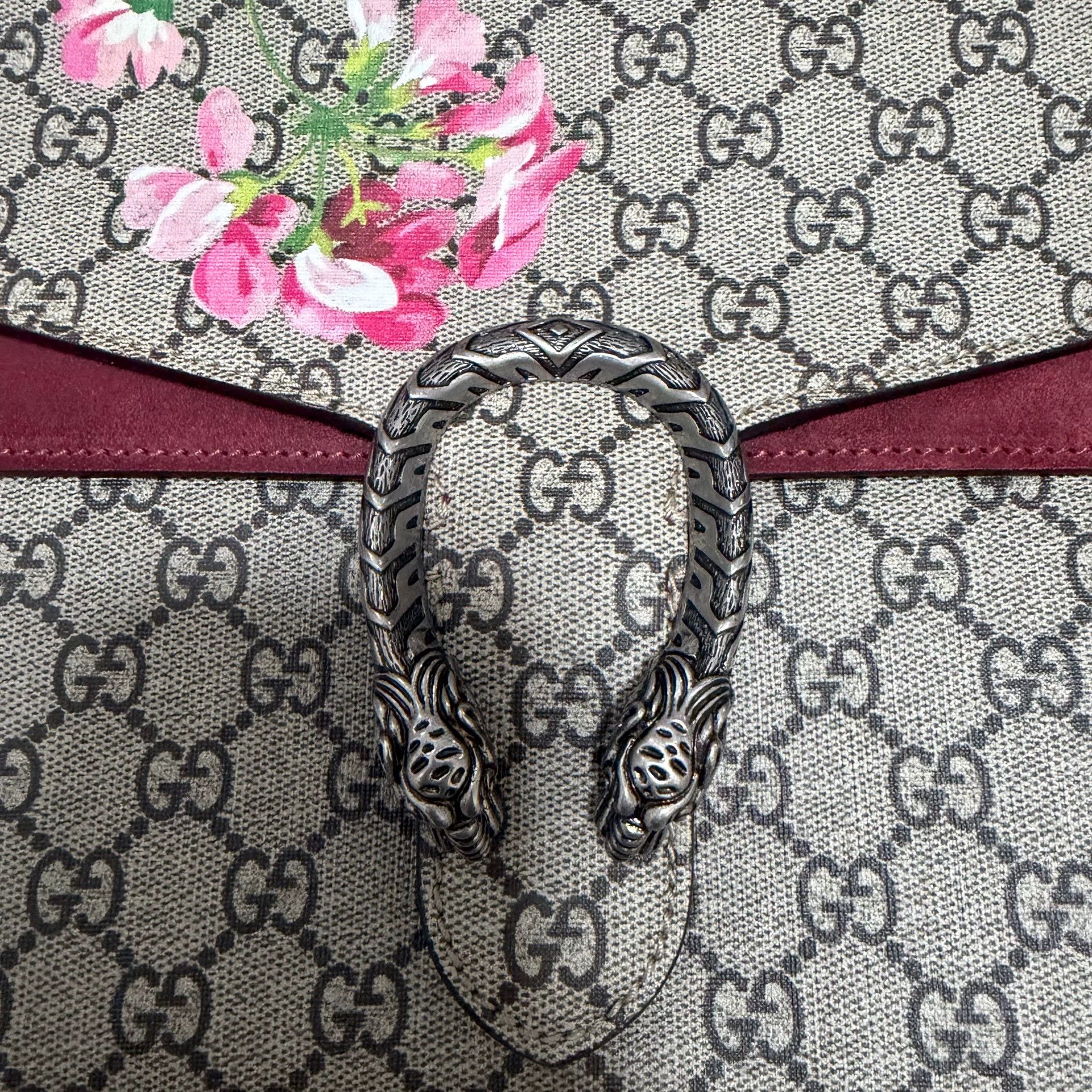 Gucci GUCCI Dionysus GG Blooms Canvas & Leather Chain Bag Women's Size ONE SIZE - 3 Thumbnail