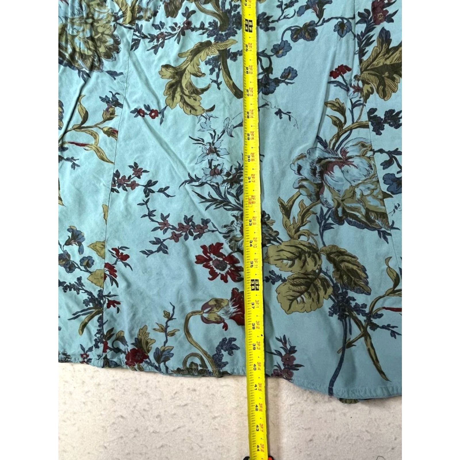 Vintage Utsa Maxi Dress Blue Floral Print Button Front Casual Women Size M Size M / US 6-8 / IT 42-44 - 4 Thumbnail