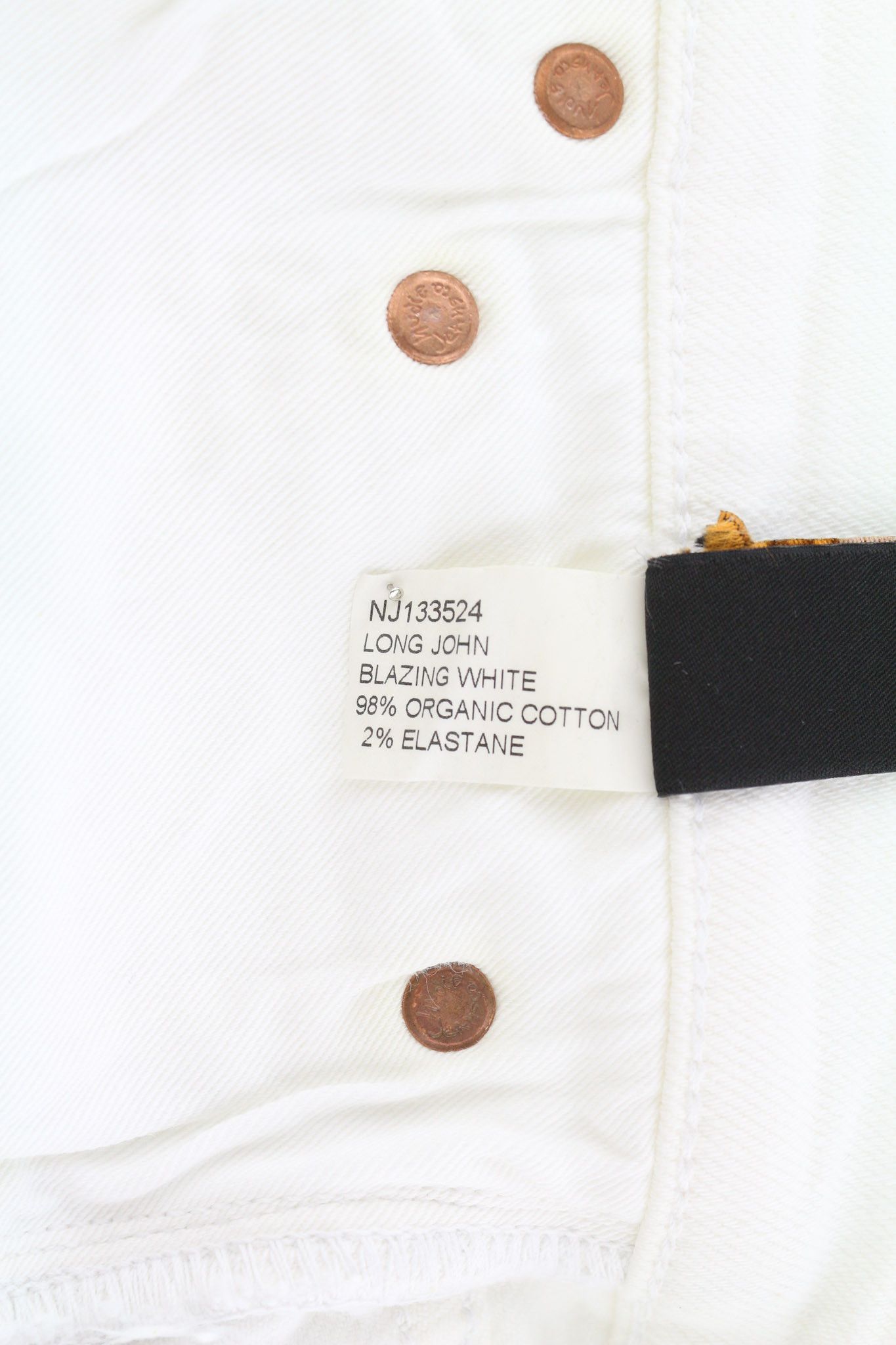 Nudie Jeans LONG JOHN W28/L32 Blazing While Organic Slim 82581 Size US 28 / EU 44 - 7 Thumbnail
