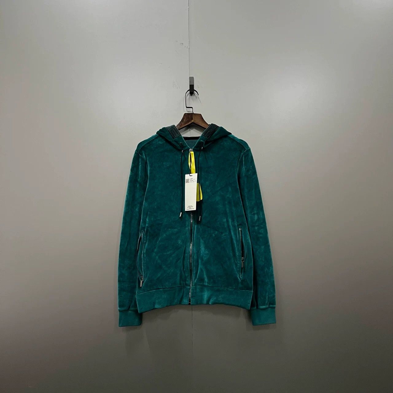 Versace Versace Green Velvet Embroidered Coat Size US S / EU 44-46 / 1 - 1 Thumbnail