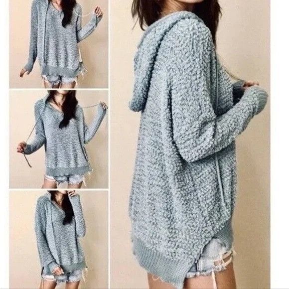 Young Fabulous & Broke Young Fabulous & Broke Gray & Ivory Popcorn Knit Hoodie Size S / US 4 / IT 40 - 5 Thumbnail
