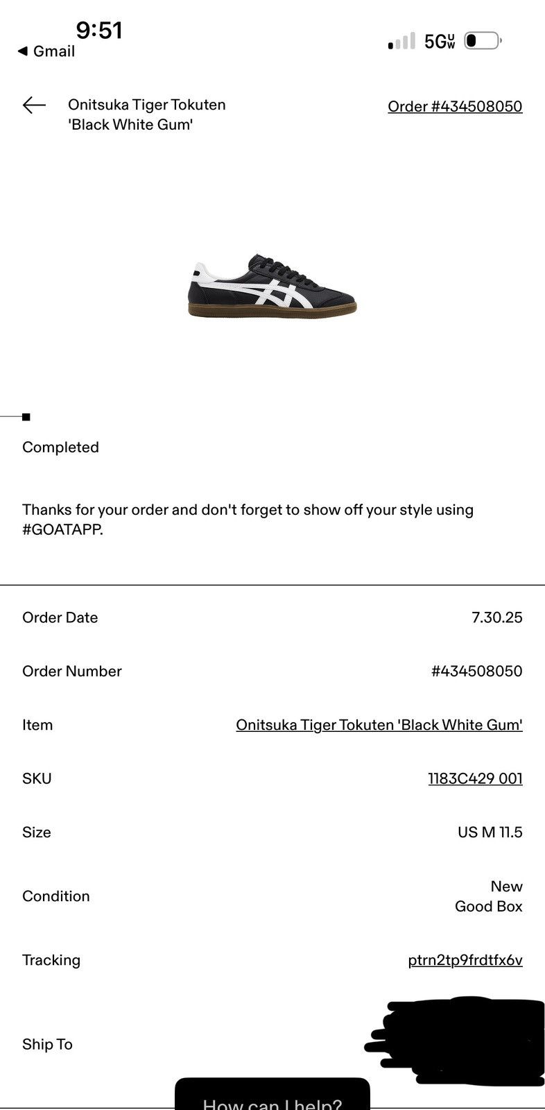 Onitsuka Tiger Onisuka Tiger Tokuten Black White Gum Size US 11.5 / EU 44-45 - 8 Thumbnail
