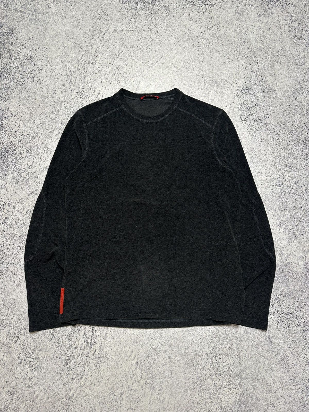 Prada Vintage Prada Red Tab Longsleeve Sweatshirt Size US XL / EU 56 / 4 - 7 Thumbnail