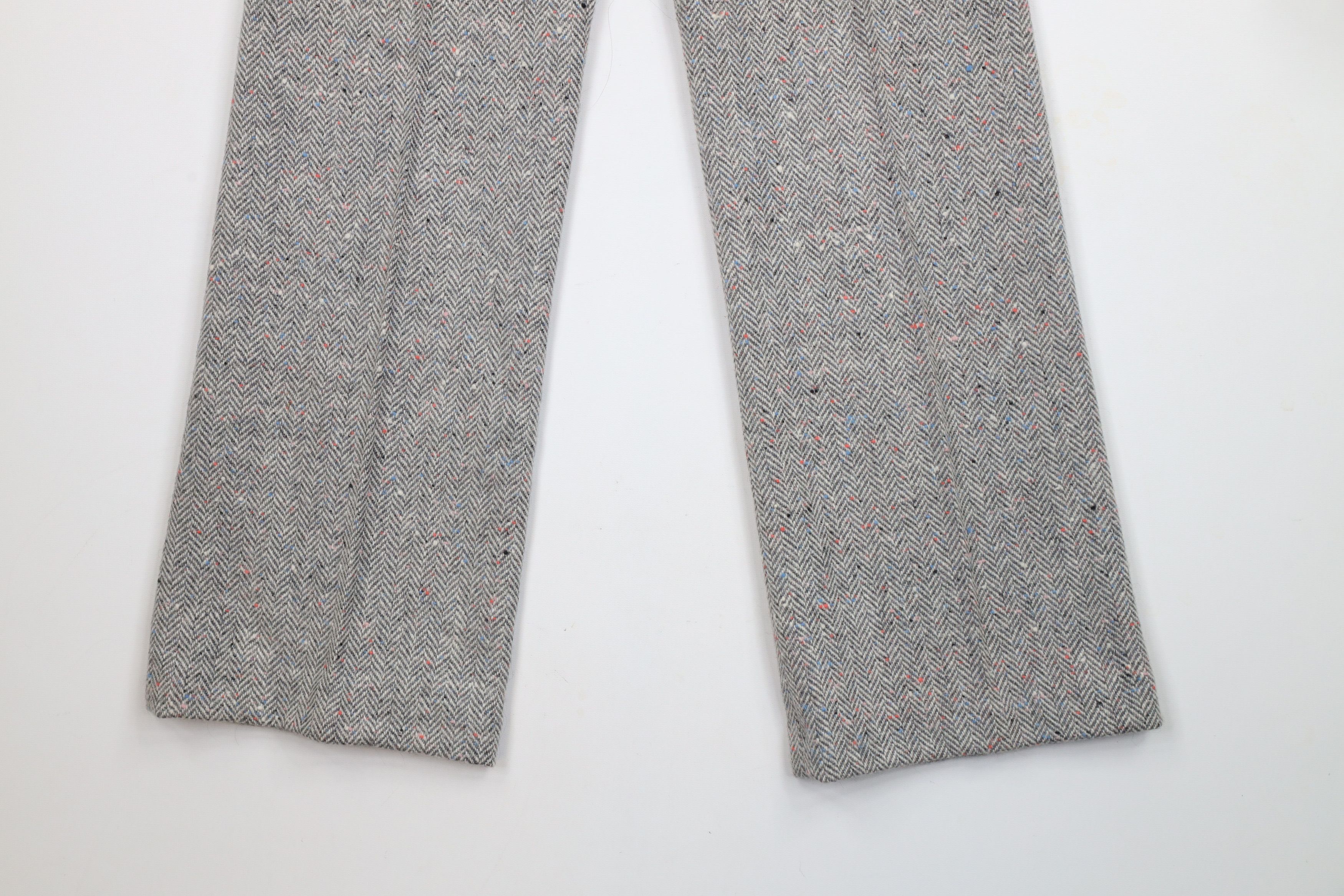 Vintage Vintage 70s Herringbone Rainbow Wide Leg Bell Bottoms Pants Size 32" / US 10 / IT 46 - 10 Thumbnail