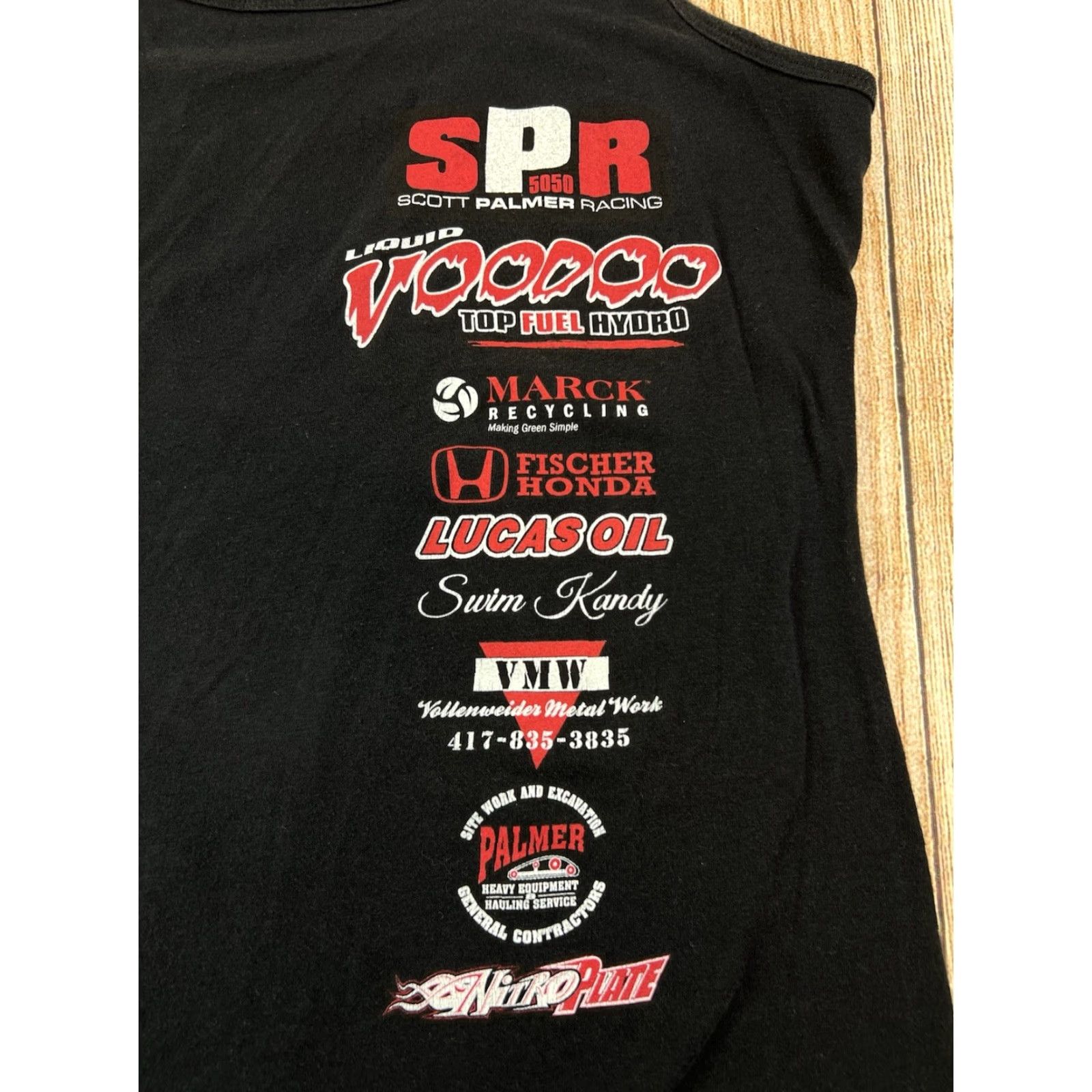 Vintage Liquid Voo Doo Tank Top Shirt Women’s XXL Black Round Neck Sleeveless Polyester Basic Graphic Pre owned Ship Racing Size XXL / US 16-18 / IT 52-54 - 3 Thumbnail