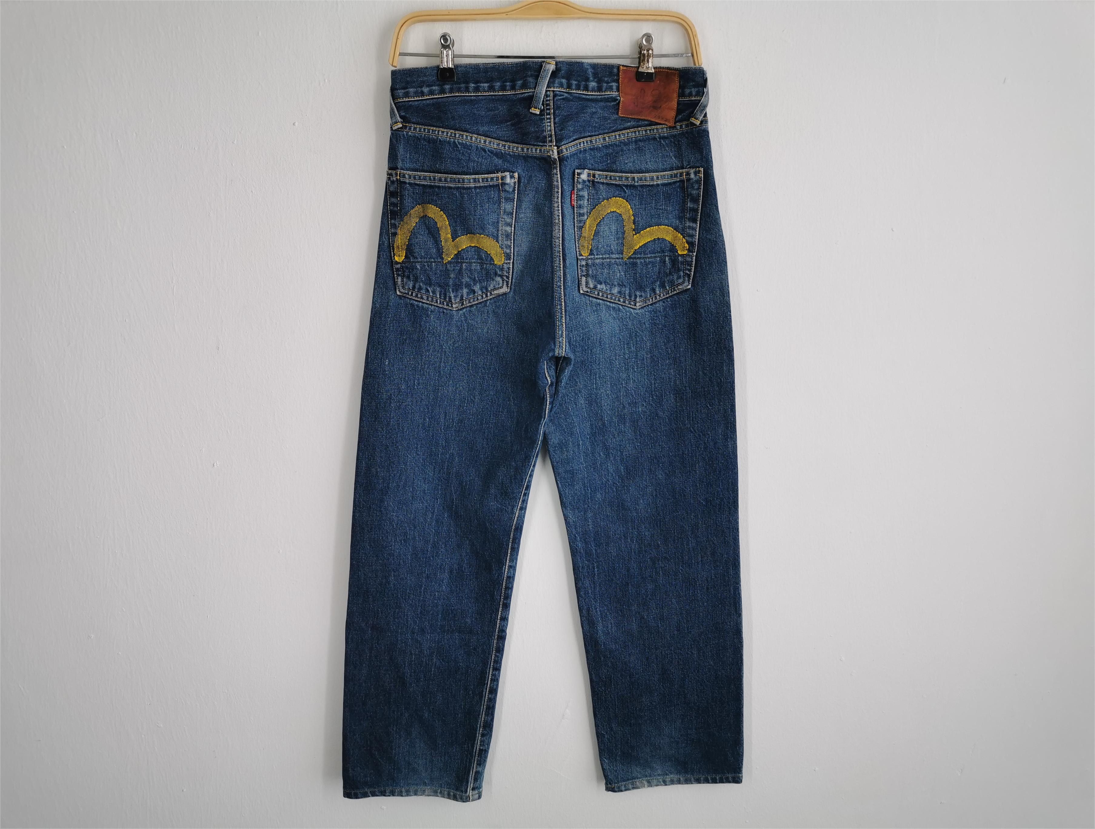 Vintage Vintage 90s Evis Lot 2601 Logo Selvedge Denim Size 30/29x34 Size US 30 / EU 46 - 3 Thumbnail
