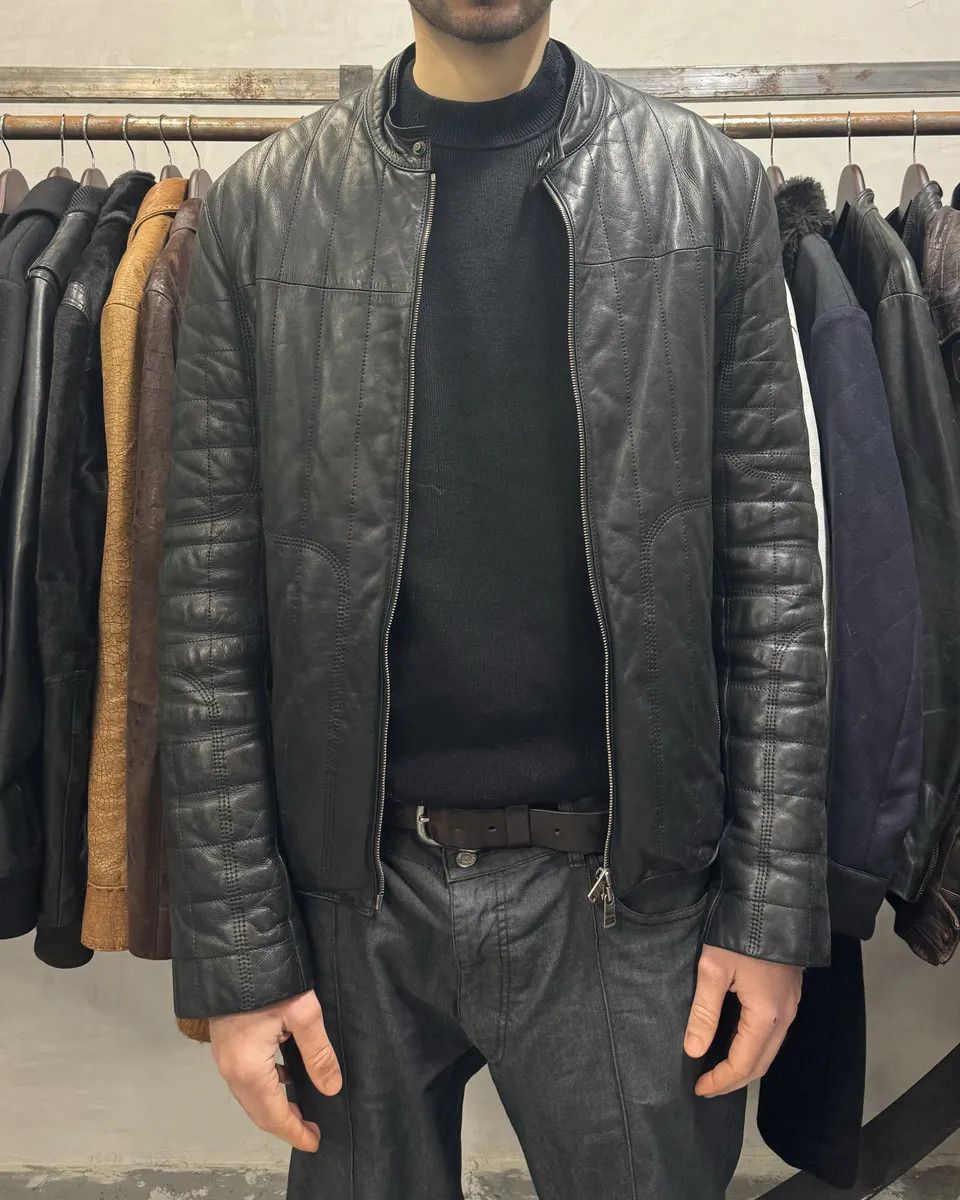Jitrois 2000s Jitrois Black Leather Pure Premium Biker Jacket Size US L / EU 52-54 / 3 - 4 Thumbnail