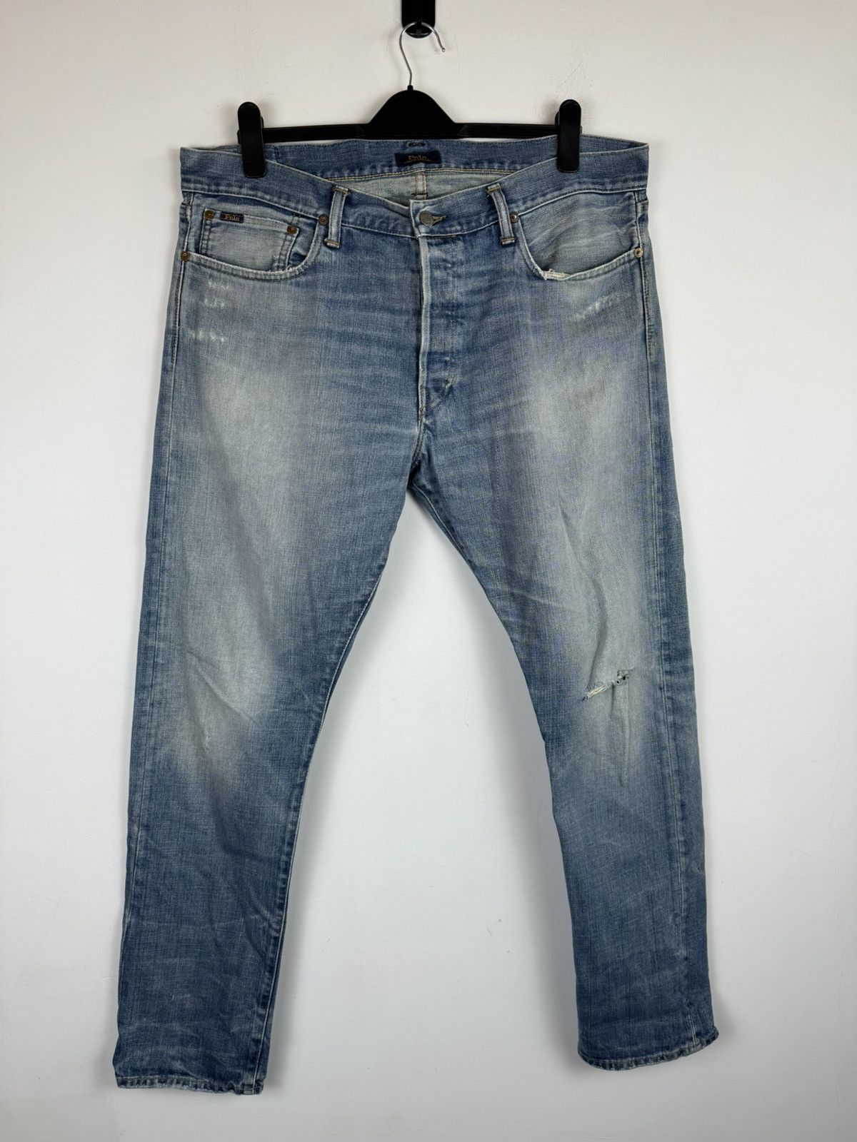 Polo Ralph Lauren × Vintage Polo Ralph Lauren Distressed Denim Jeans Made In Mexico Size US 36 / EU 52 - 3 Thumbnail