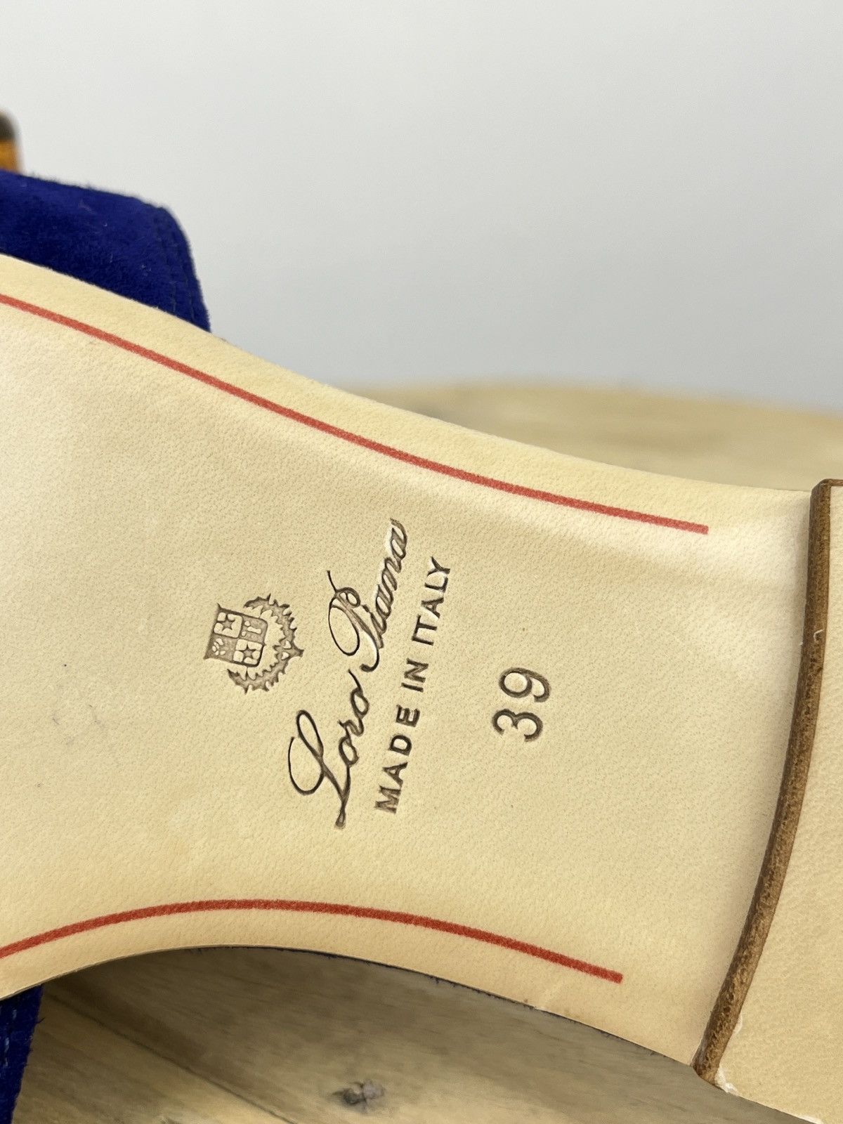 Loro Piana Navy Blue Suede Summer Charms Walk Slides Size US 9 / IT 39 - 10 Thumbnail