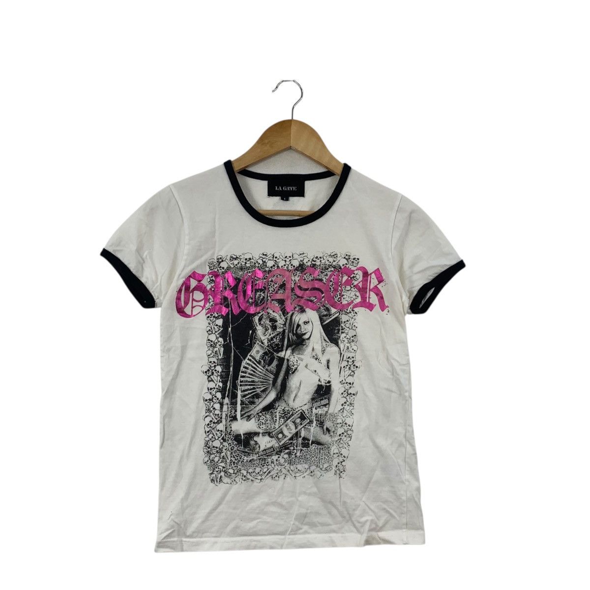 Other LA GATE GREASER Fotofolio Punk Skull Rebel Girl Tee Shirt Size XXS / US 00 / IT 34 - 3 Thumbnail