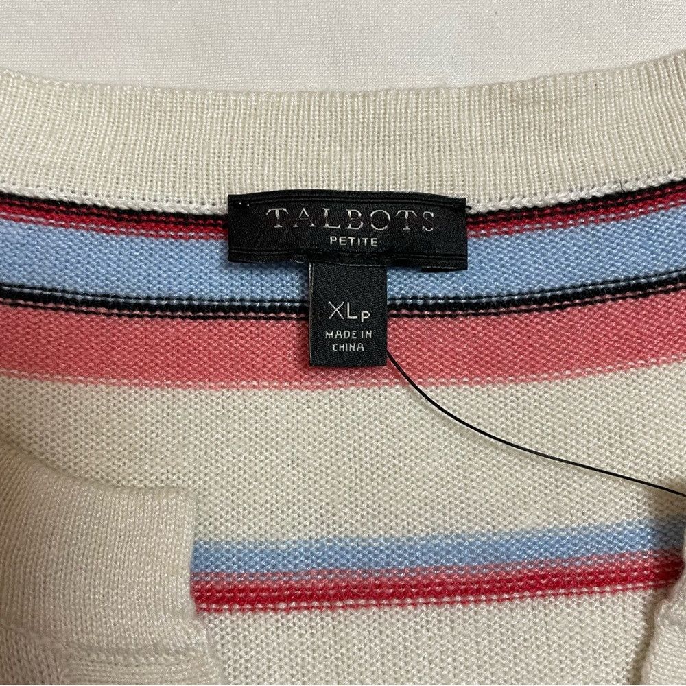 Talbots New Talbots Linen blend Split Neck Striped Sweater Size XL Size XL / US 12-14 / IT 48-50 - 9 Thumbnail