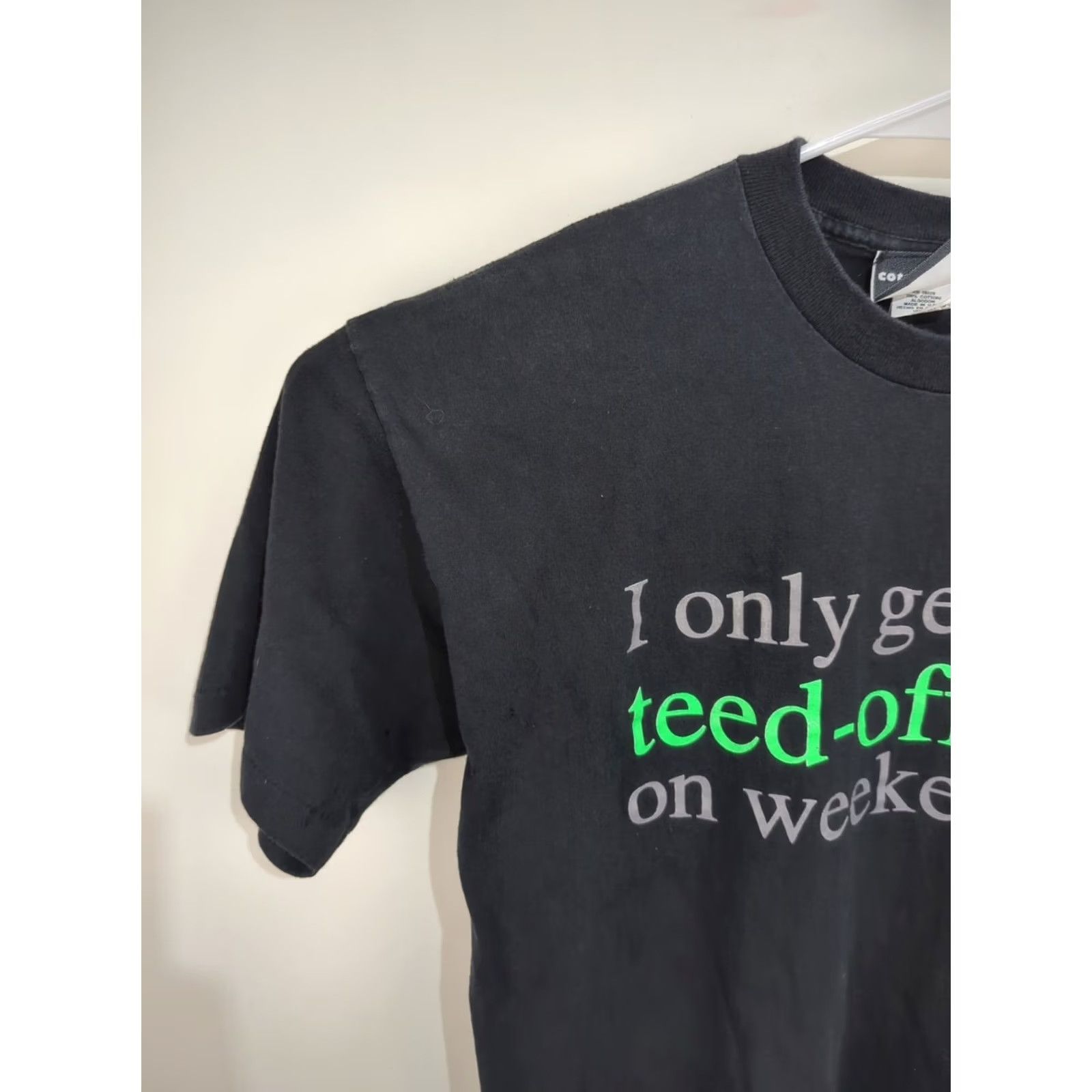 Vintage VINTAGE Cottontops Golf T Shirt Men Large Black 90s USA Made Short Sleeve Crew Neck Funny Logo Nationwide Sports Size US L / EU 52-54 / 3 - 5 Thumbnail