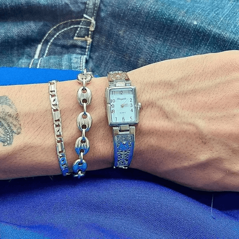 Jewelry 2000s vintage rectangle stainless steel quartz luxury watch Size ONE SIZE - 4 Thumbnail