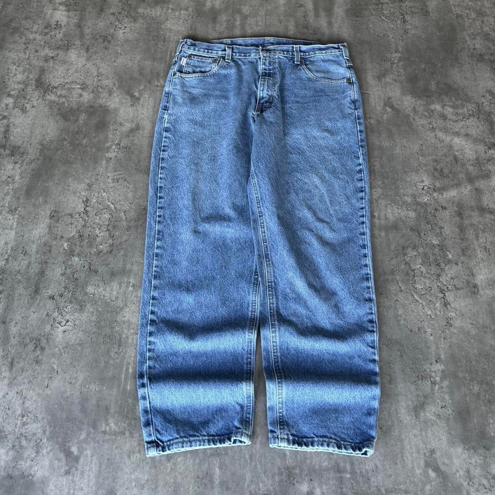 Carhartt × Carhartt Wip × Vintage Vintage Y2K Carhartt Relaxed Fit Carpenter Skater Tech Jeans Size US 37 - 2 Thumbnail