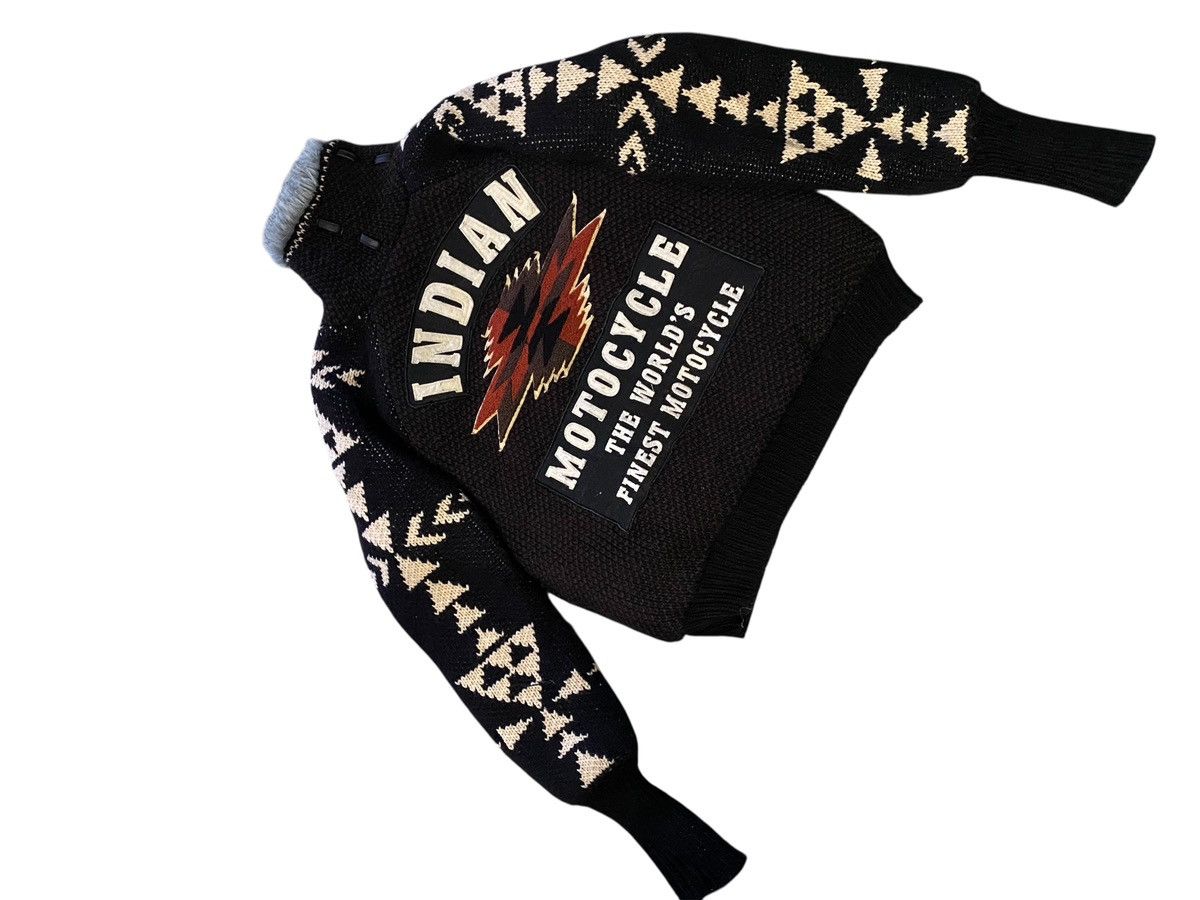 Indian Motorcycle Indian Motorcycle club fur knit navajo print jacket Size US M / EU 48-50 / 2 - 6 Thumbnail
