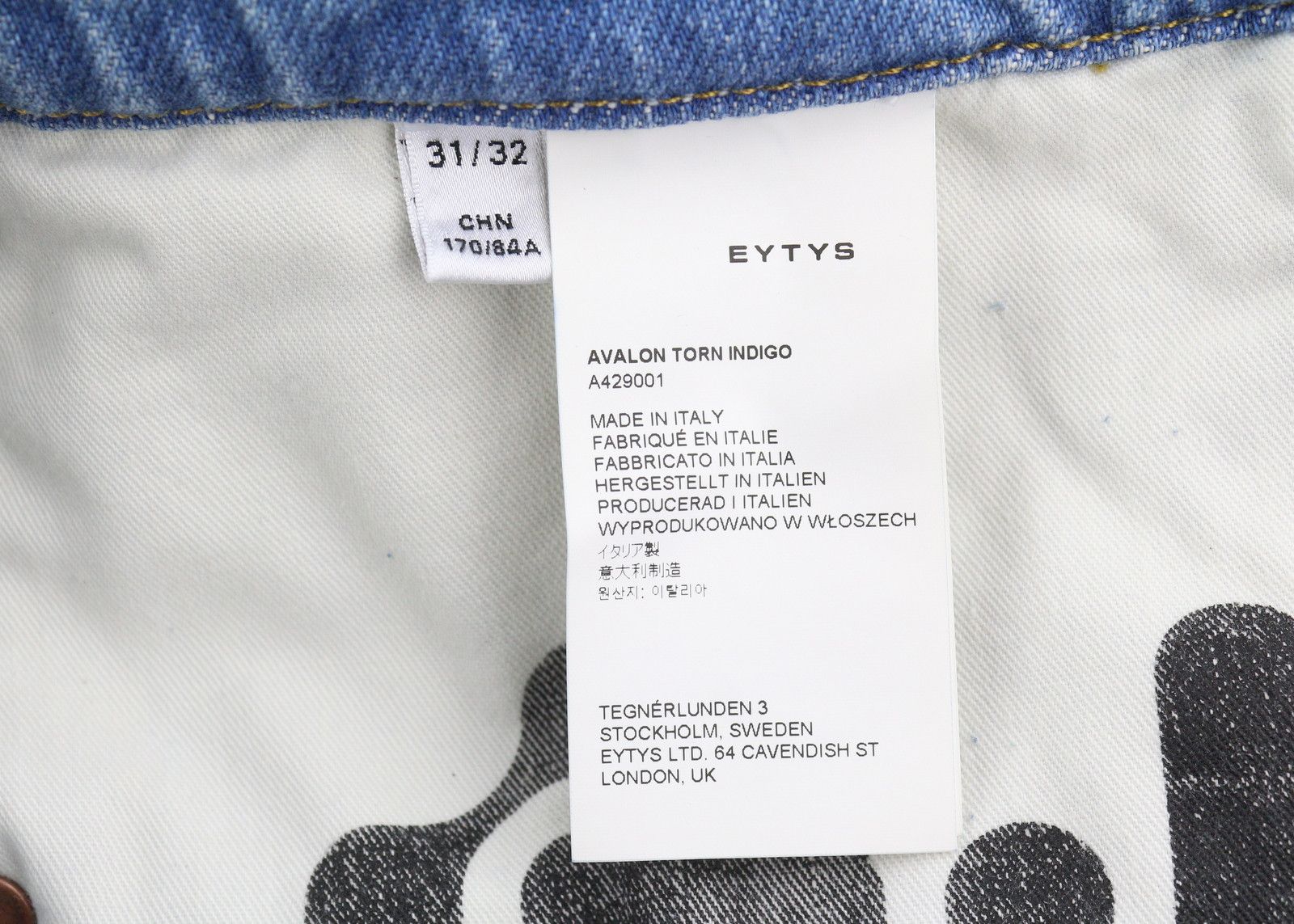 Eytys AVALON TORN INDIGO BOOTCUT W31/L32 RRP370 88891 Size US 31 - 9 Thumbnail