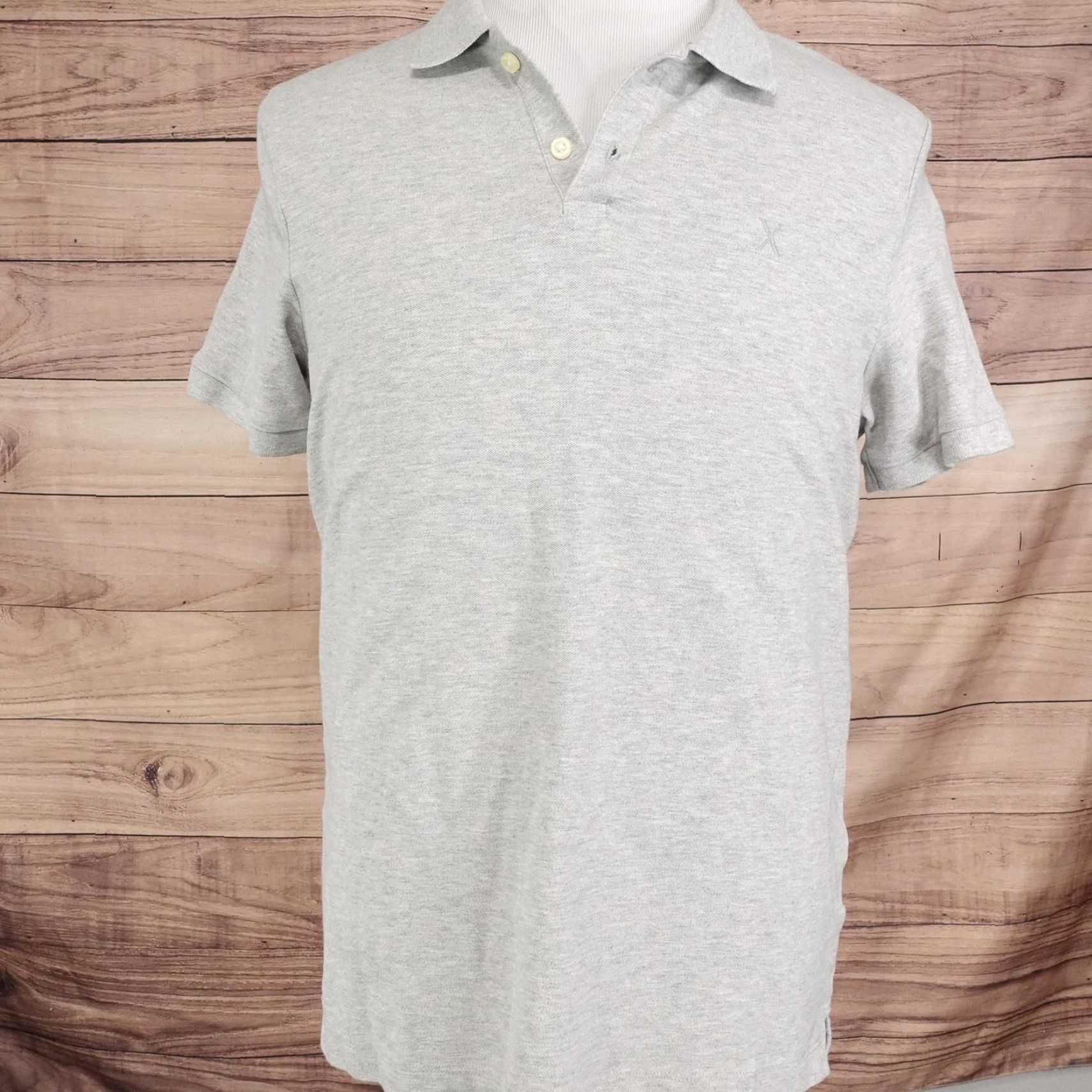 Express Express Polo Shirt Mens L Gray Solid 100% Cotton Knit Short Sleeve Shirt Mens Casual Business Size US L / EU 52-54 / 3 - 3 Thumbnail