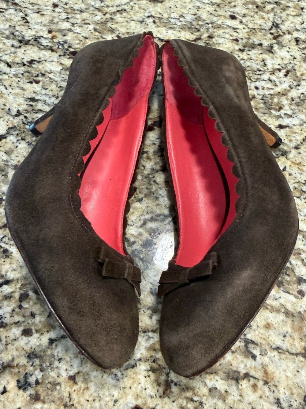 Boden Boden brown suede leather scallop trim heels rockabilly 39 Size US 7.5 / IT 37.5 - 9 Thumbnail