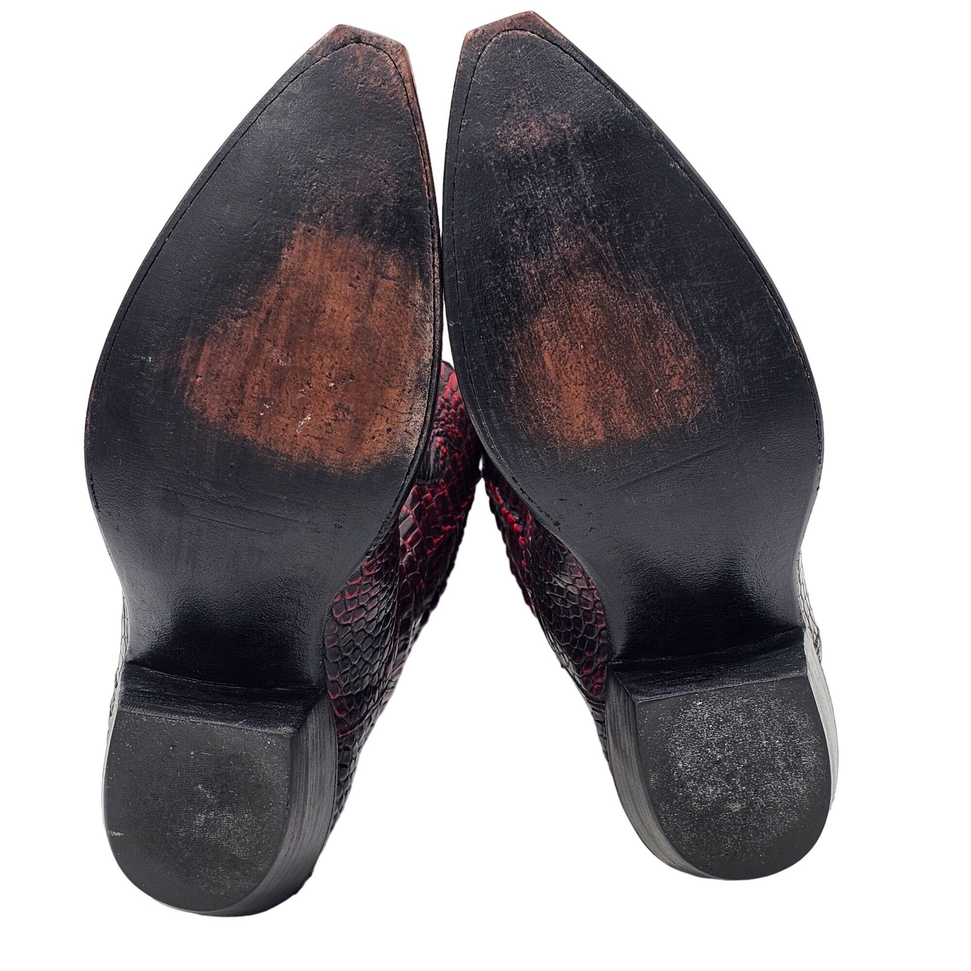 Other Tres Outlaws Black Cherry Hornback Alligator Men 11.5 Cowboy Size US 11.5 / EU 44-45 - 4 Thumbnail
