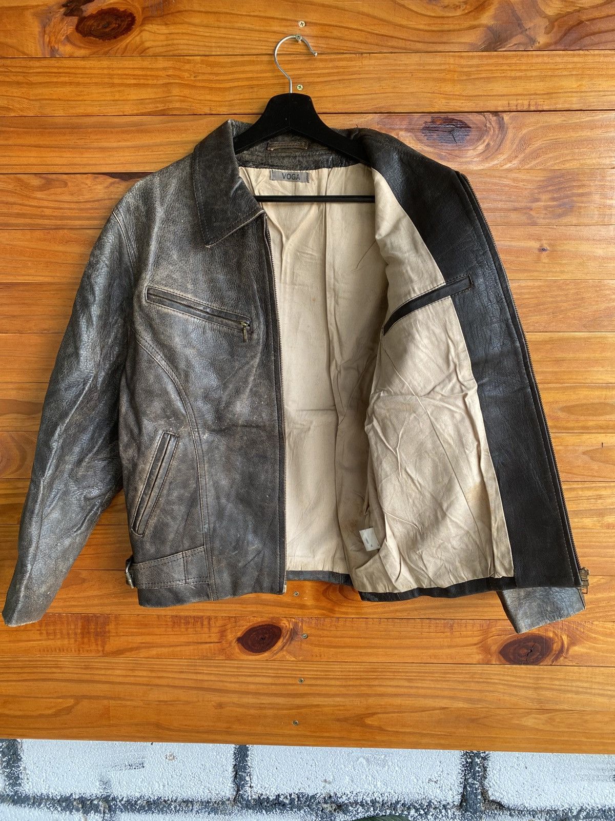 Genuine Leather Vintage VOGA Brown Leather Jacket – Classic Timeless Style Size US M / EU 48-50 / 2 - 12 Thumbnail