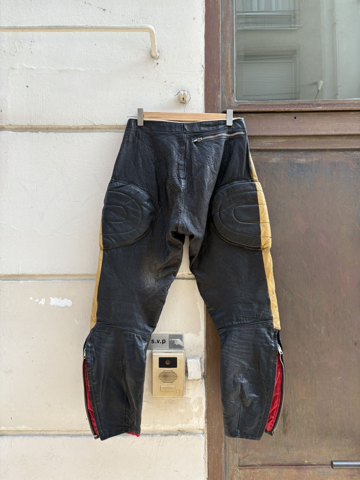 Vintage Leather motorcycle pants Size US 28 / EU 44 - 4 Thumbnail