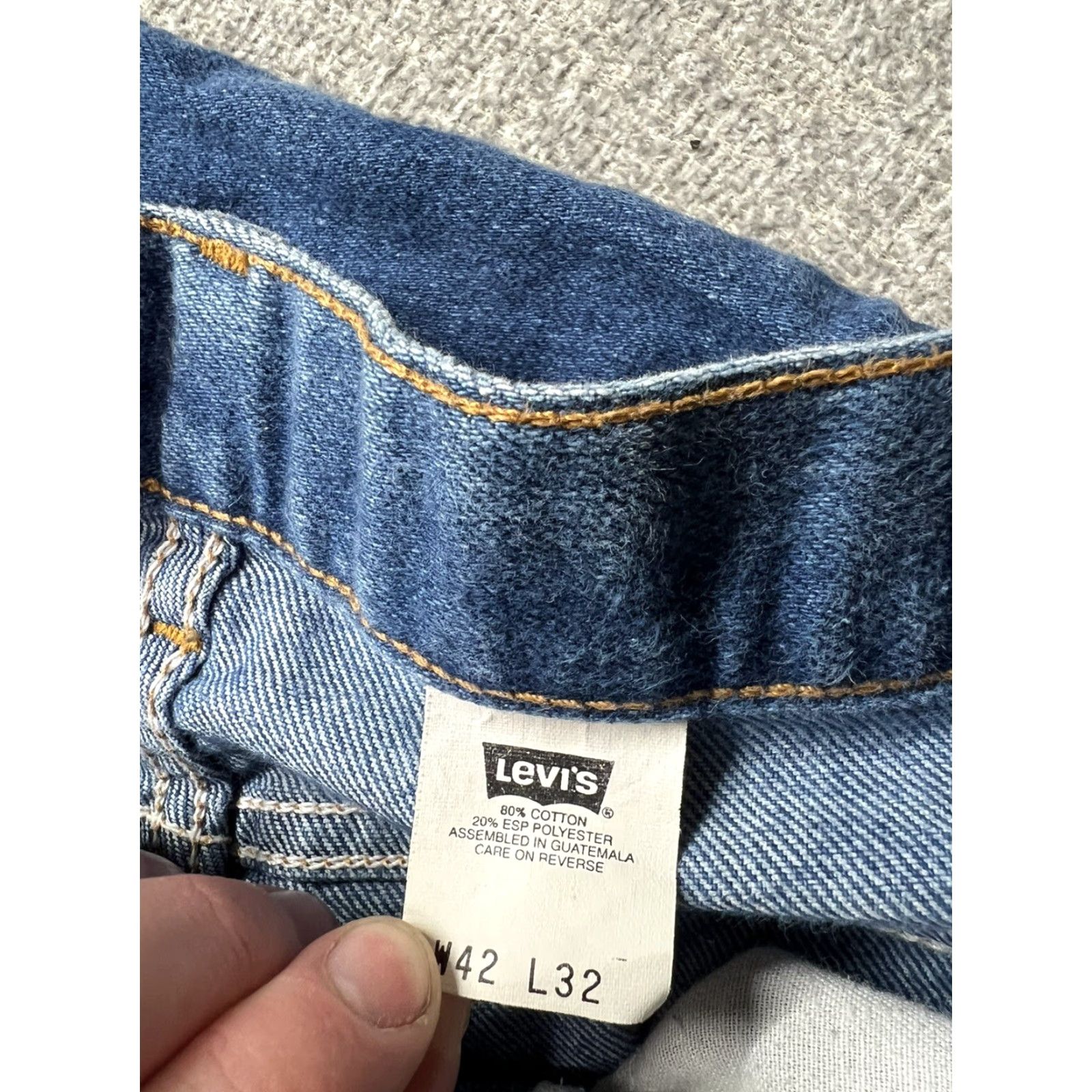 Levi's VTG Levi's 505 Jeans Mens 42x32 Regular Fit Straight Blue Denim Jeans Size US 42 / EU 58 - 5 Thumbnail
