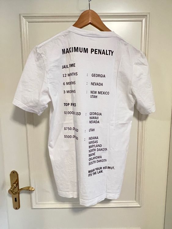 image of Helmut Lang Helmut Laws T-Shirt in White, Men's (Size Small)