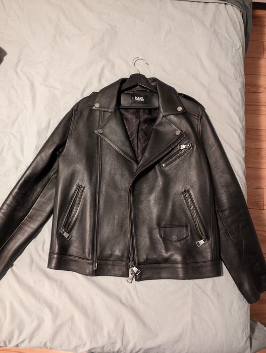 Karl Lagerfeld Ikonic Leather Biker Jacket | Grailed