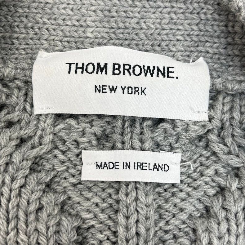 Thom Browne Thom Browne Size 44Light Grey Bold String 4-button Cardigan Size US S / EU 44-46 / 1 - 5 Thumbnail