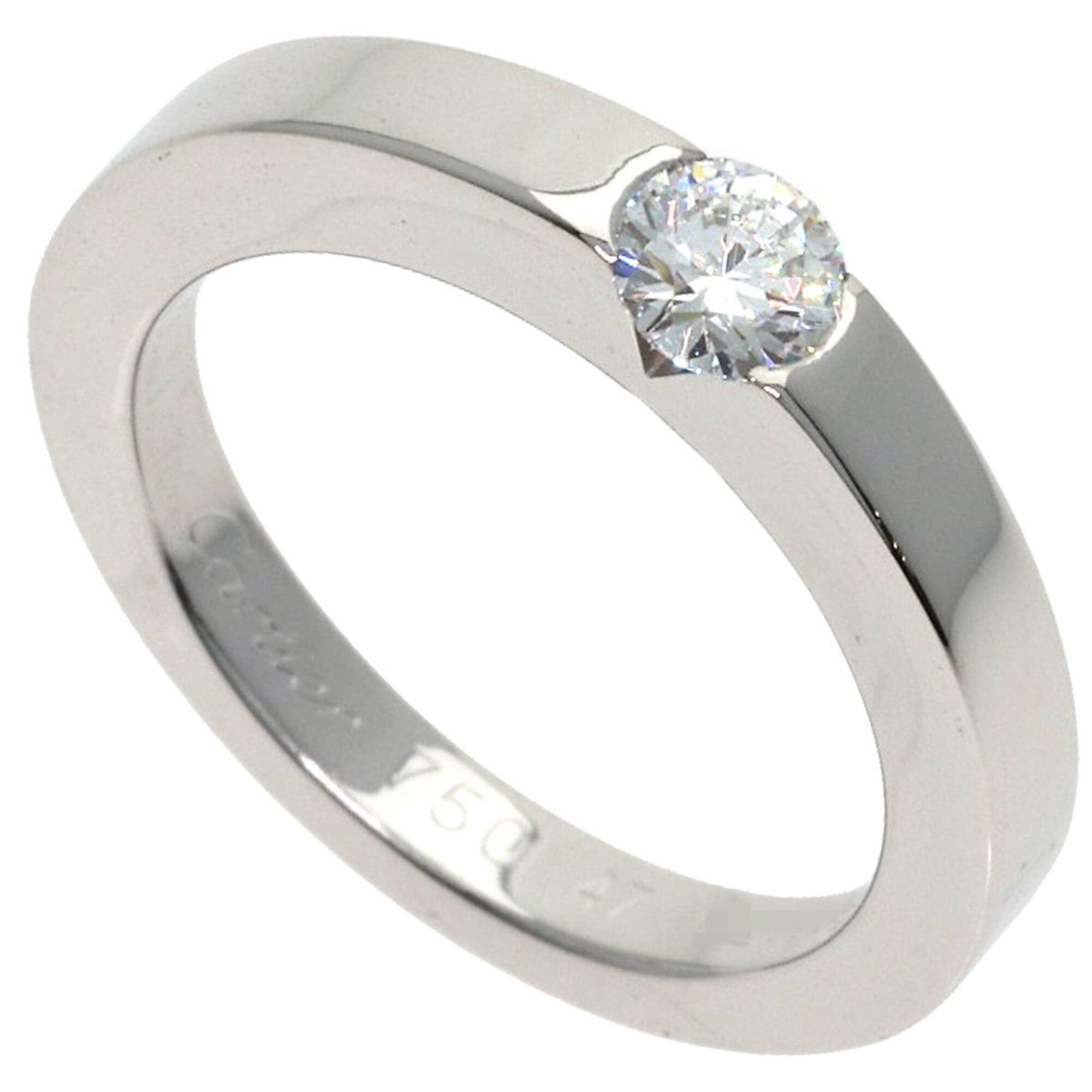 Cartier Cartier Date with Diamond Ring, Size 47, 18K White Gold, Women's Size ONE SIZE - 1 Thumbnail