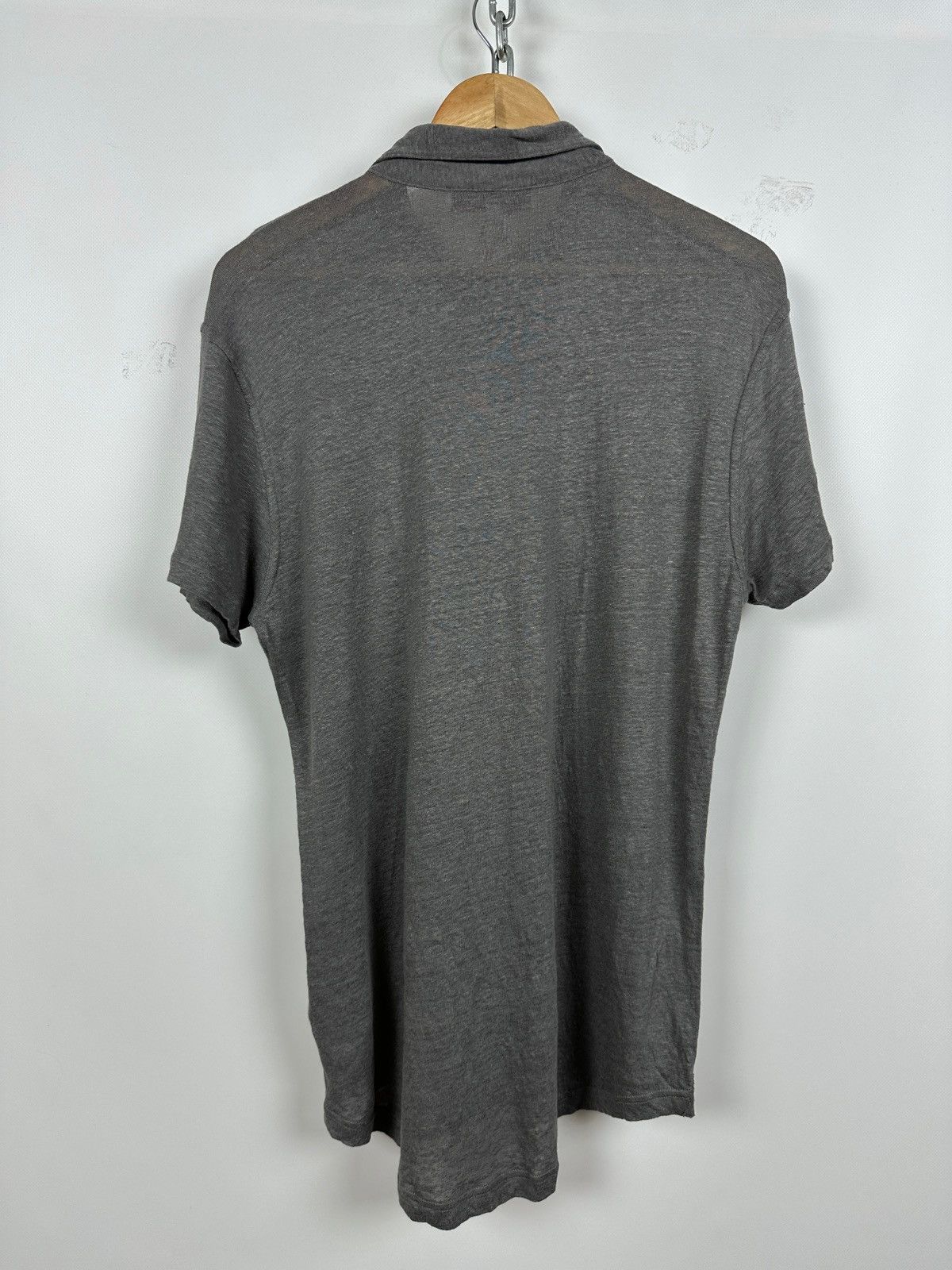 Orlebar Brown Orlebar Brown Linen Grey Polo Shirt Size US XXL / EU 58 / 5 - 10 Thumbnail