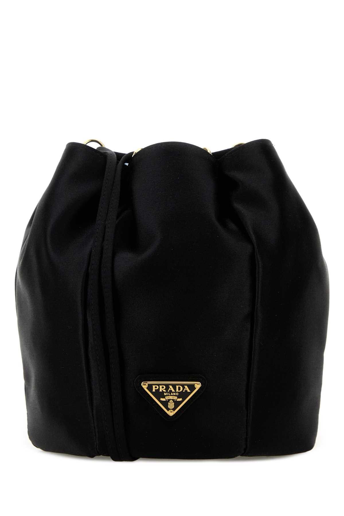 Prada Black Satin Bucket Bag Size ONE SIZE - 1 Thumbnail