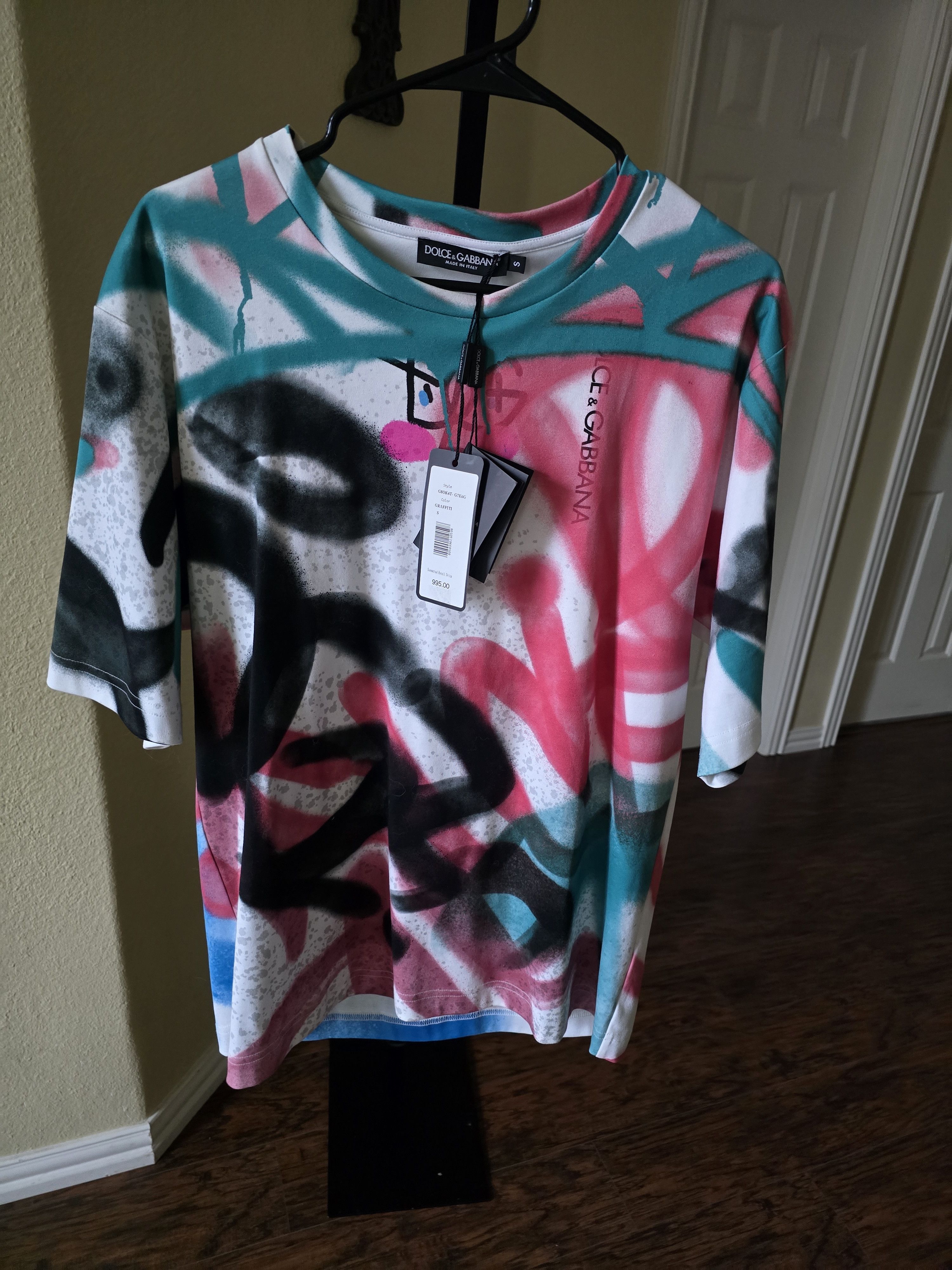 Dolce & Gabbana Dolce & Gabbana Multicolor Graffiti Print Tee - Size S Size US S / EU 44-46 / 1 - 16 Thumbnail