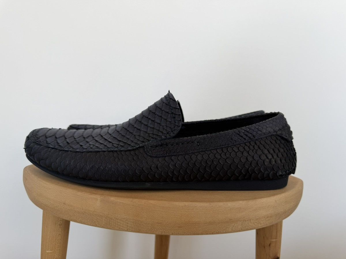 Salvatore Ferragamo Ferragamo Python Skin Dyed Loafers Size US 10 / EU 43 - 1 Thumbnail