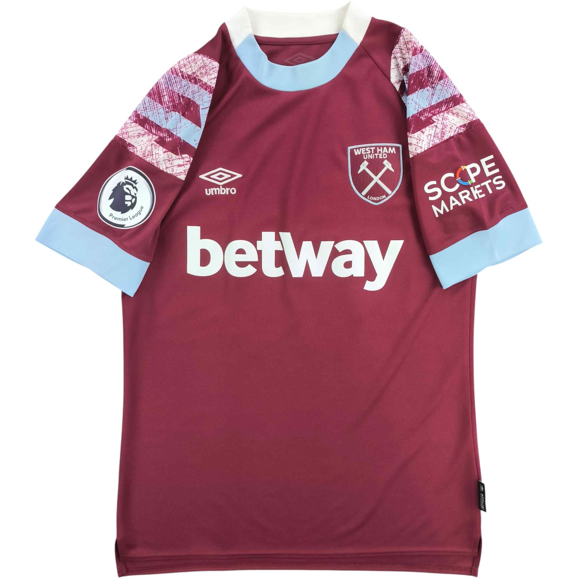 Umbro West Ham United 2022-23 Umbro home Rice football jersey sz S Size US S / EU 44-46 / 1 - 2 Thumbnail