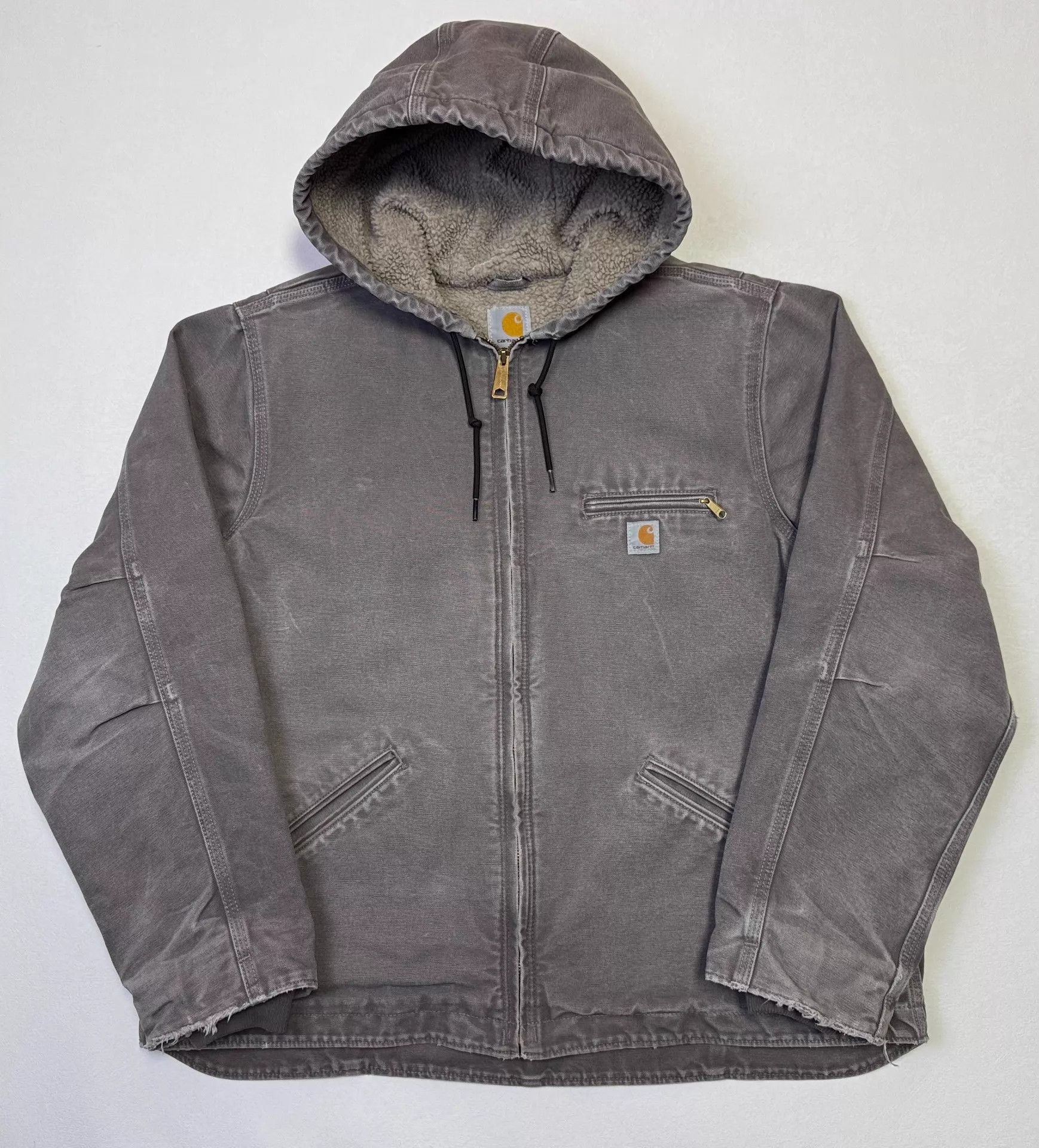 Carhartt Carhartt WJ141 Vintage Washed Taupe Gray XL Jacket Size US XL / EU 56 / 4 - 2 Thumbnail