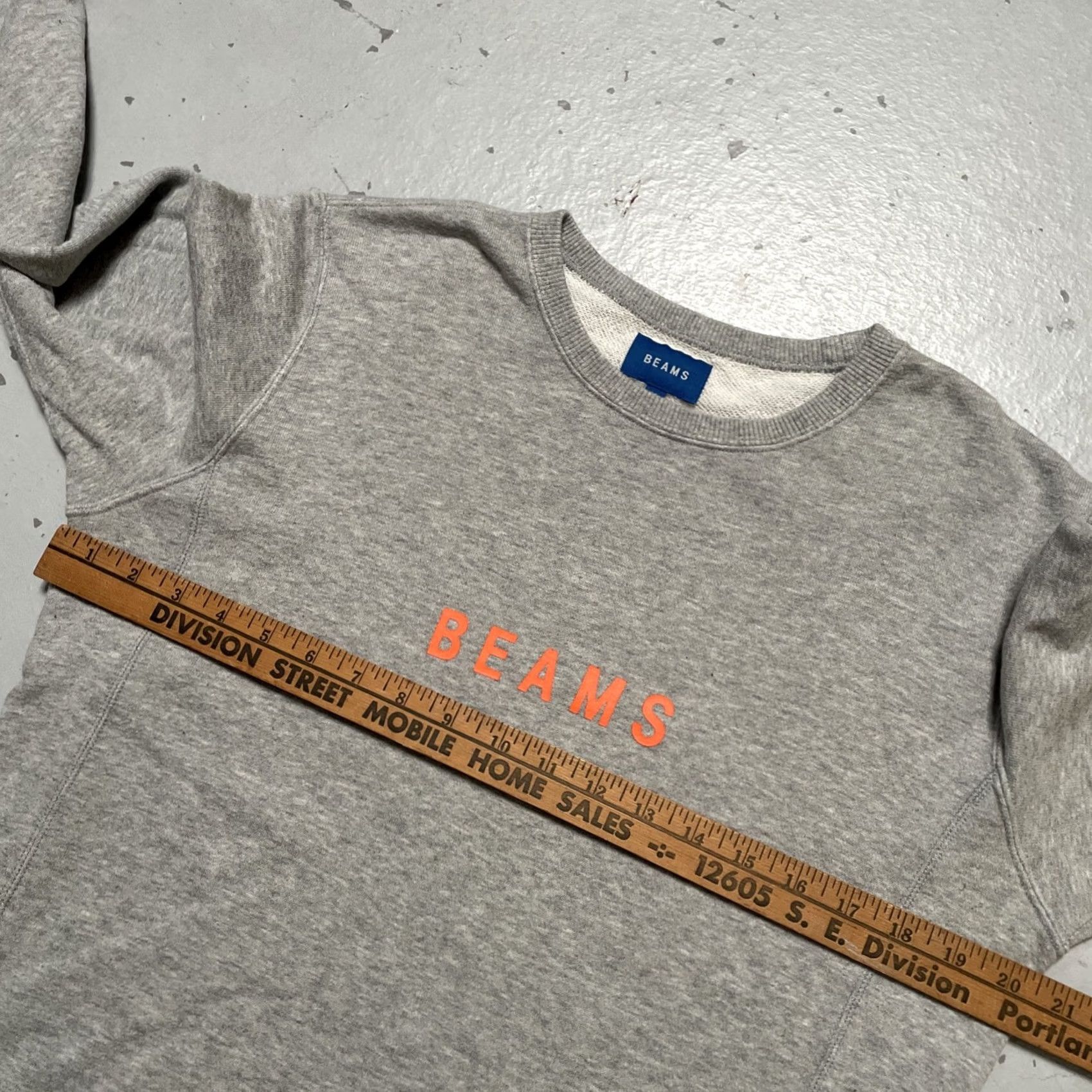 Logo 7 Beams Cotton Fleece Logo Crewneck Sweatshirt M - Unisex Adult Gray Size US M / EU 48-50 / 2 - 2 Thumbnail