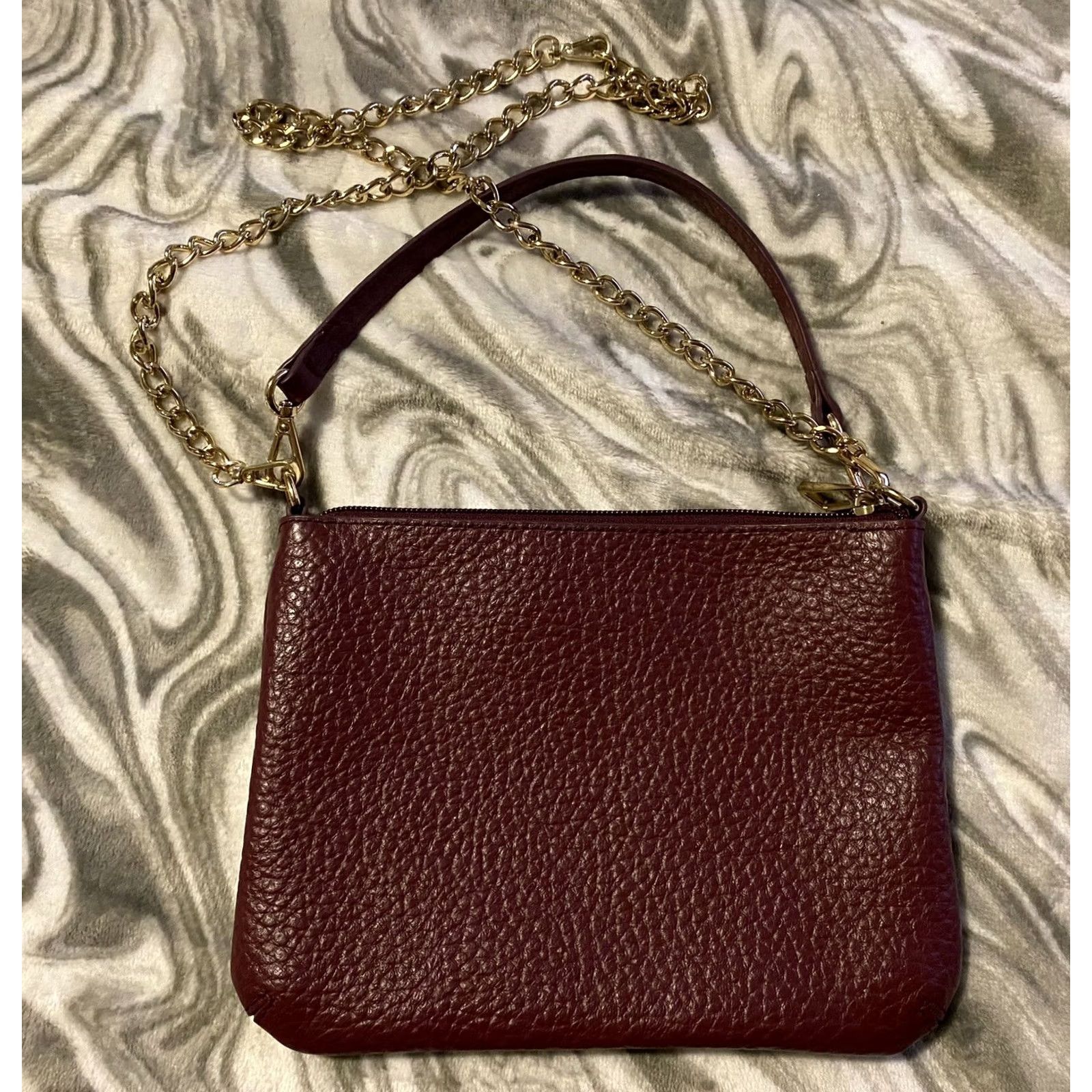Vintage VINTAGE? No—LODIS Emily Italian Leather Purse 5 in 1 Convertible Bag Burgundy Wine Bag Women Small Size ONE SIZE - 2 Thumbnail