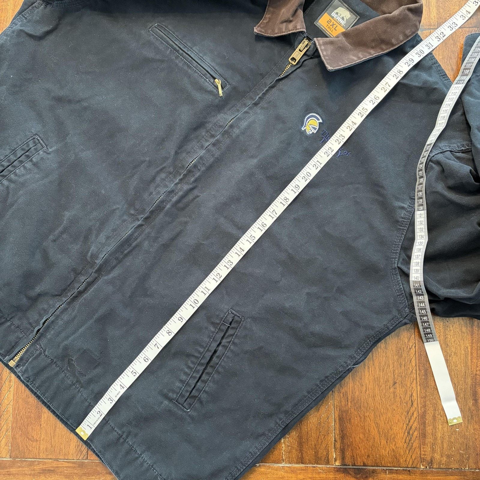Vintage Berne Bomber Jacket Mens 2XLT Blue Canvas Fleece Lined Size US XXL / EU 58 / 5 - 11 Thumbnail