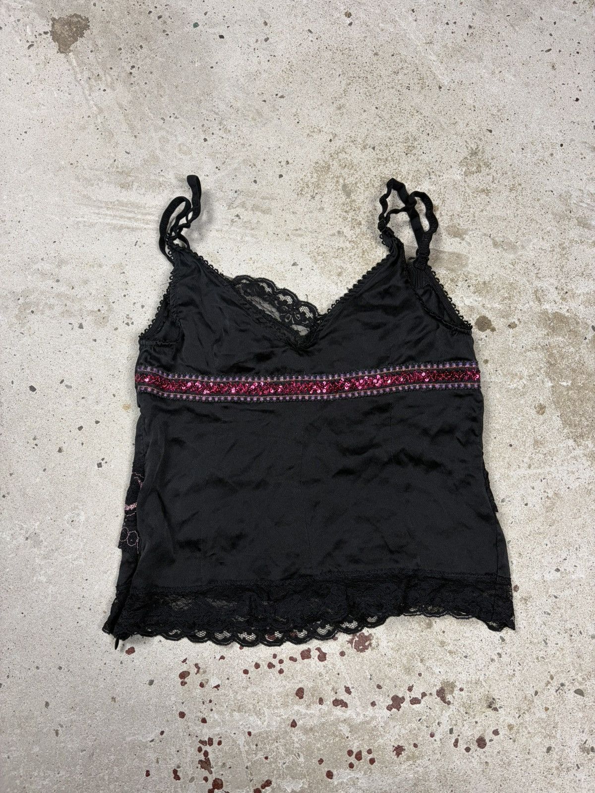 Dolce & Gabbana 2000s Dolce & Gabbana Black Silk Lace Trims Corset Top Size M / US 6-8 / IT 42-44 - 2 Thumbnail