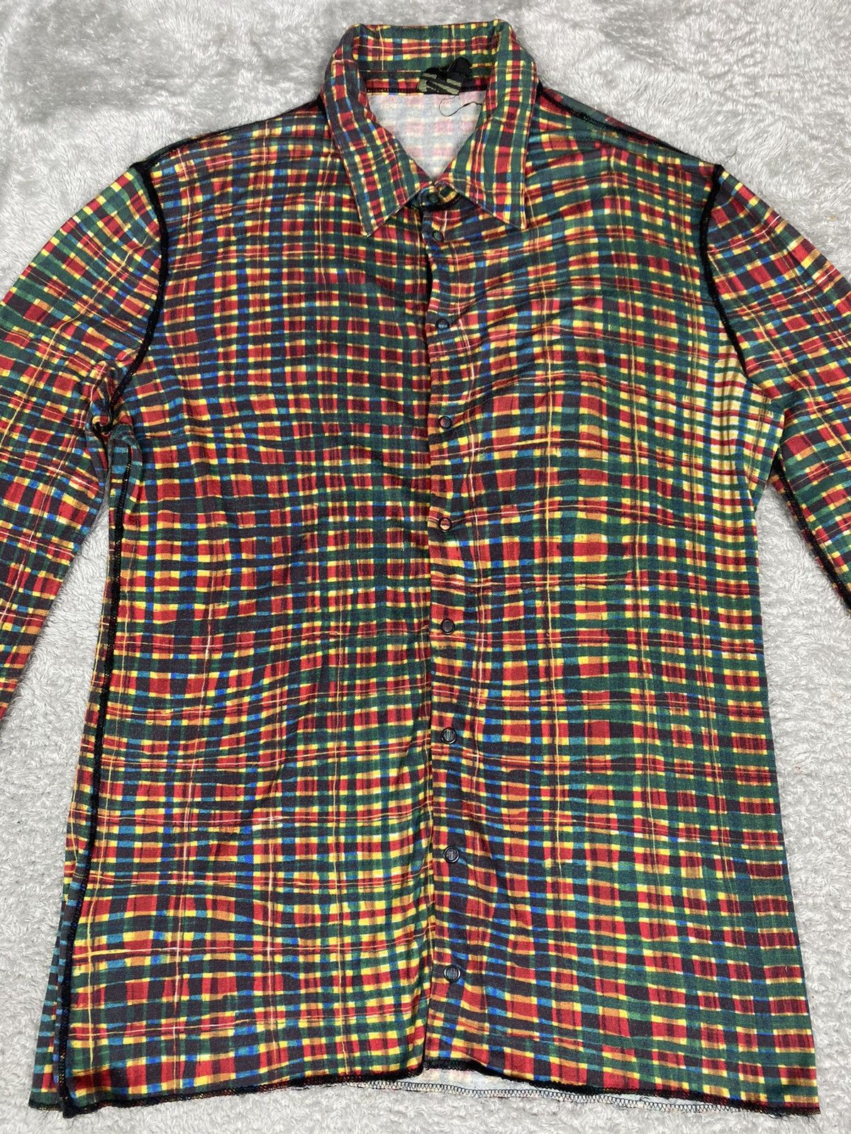 Jean Paul Gaultier Jean Paul Gaultier Homme Face Checked Mesh Plaids Size US S / EU 44-46 / 1 - 3 Thumbnail