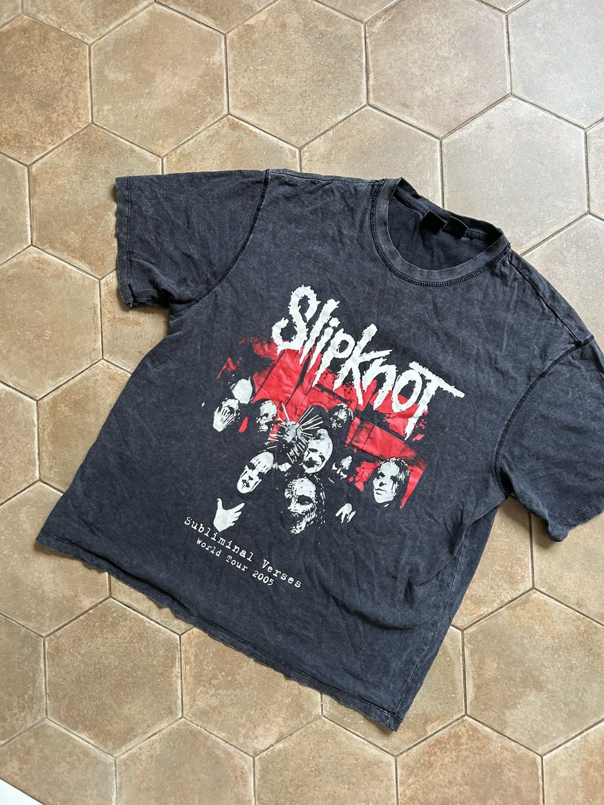 Slipknot Y2K Slipknot Faded Masks Tee Size US L / EU 52-54 / 3 - 2 Thumbnail