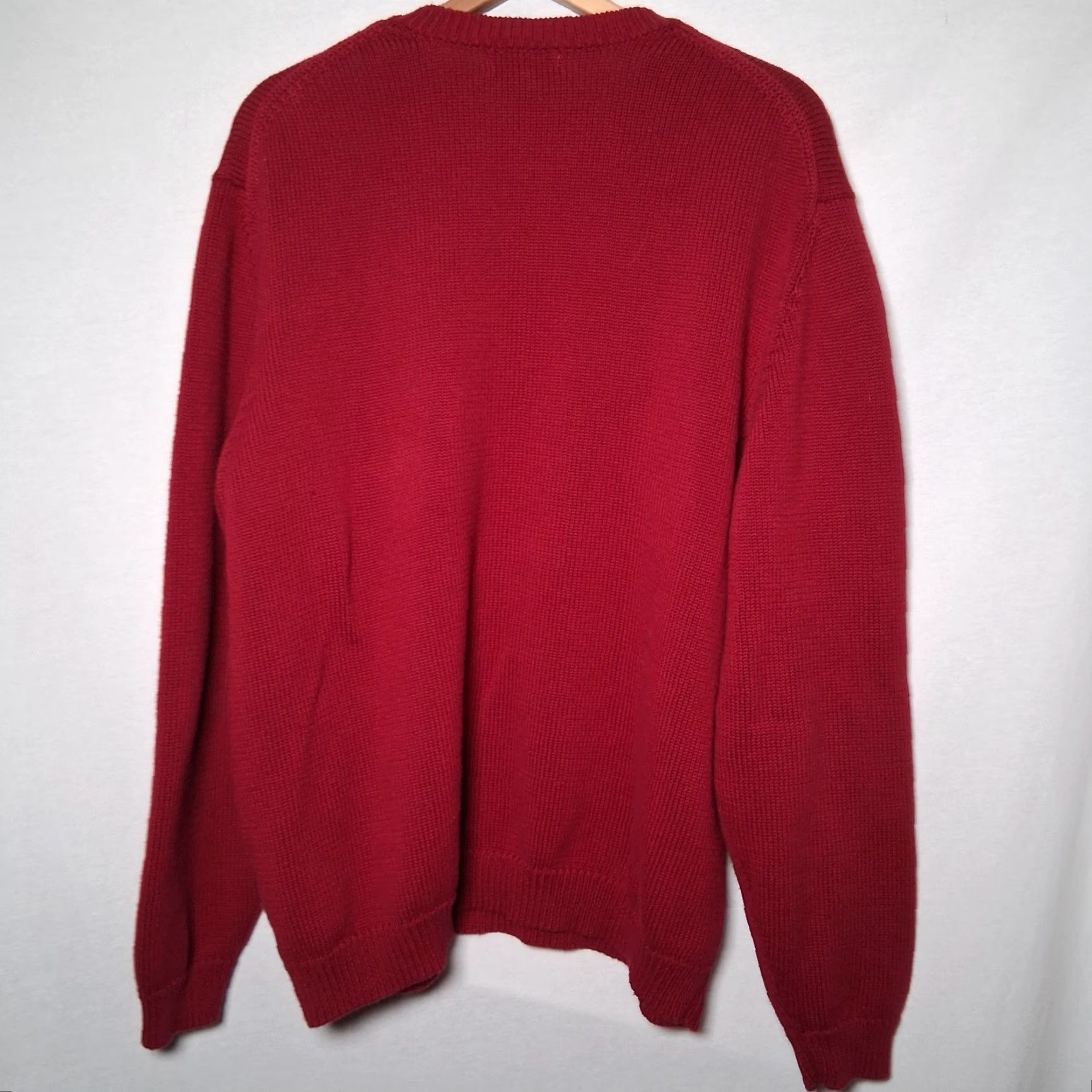 Eddie Bauer VINTAGE Eddie Bauer Sweater Men XXL V-Neck Red Knit Classic Preppy Cotton Pullover Long Sleeve Office Wear Business Casual/Mens Size US XXL / EU 58 / 5 - 2 Thumbnail